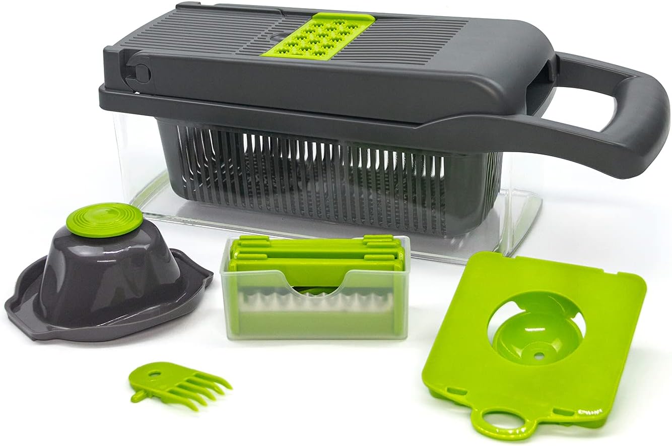 KAUKKO 9 in 1 incrementsal Vegetable Chopper with Food Container Set