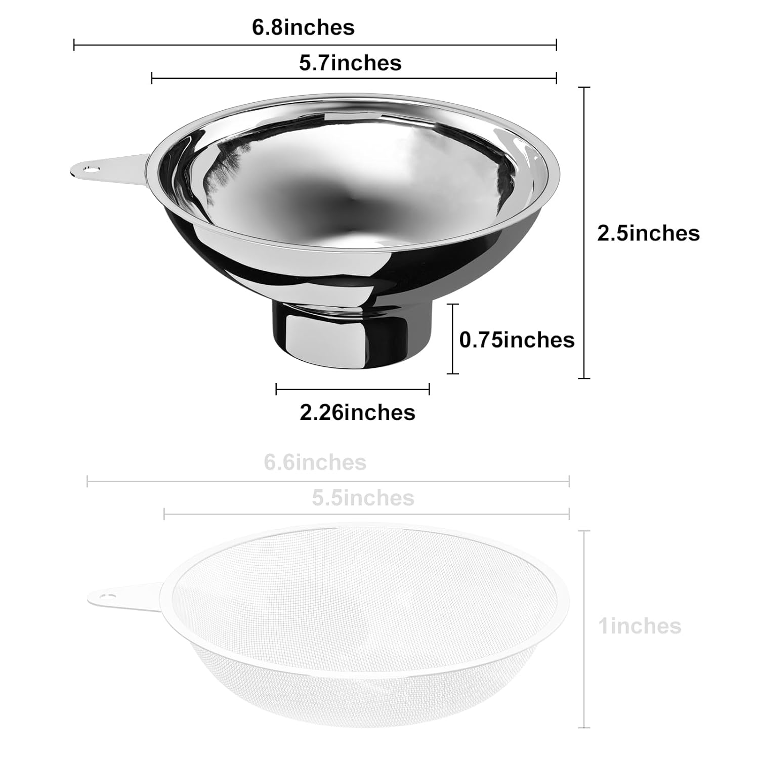High-Quality Stainless Steel Canning Funnel for Mason Jars