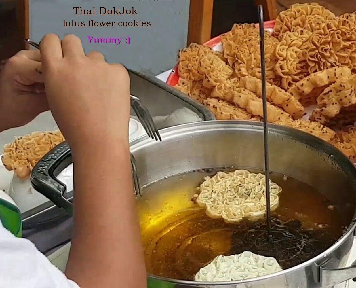 Cozinest Thai Dessert dok jok flower mold Thailand traditional biscuits