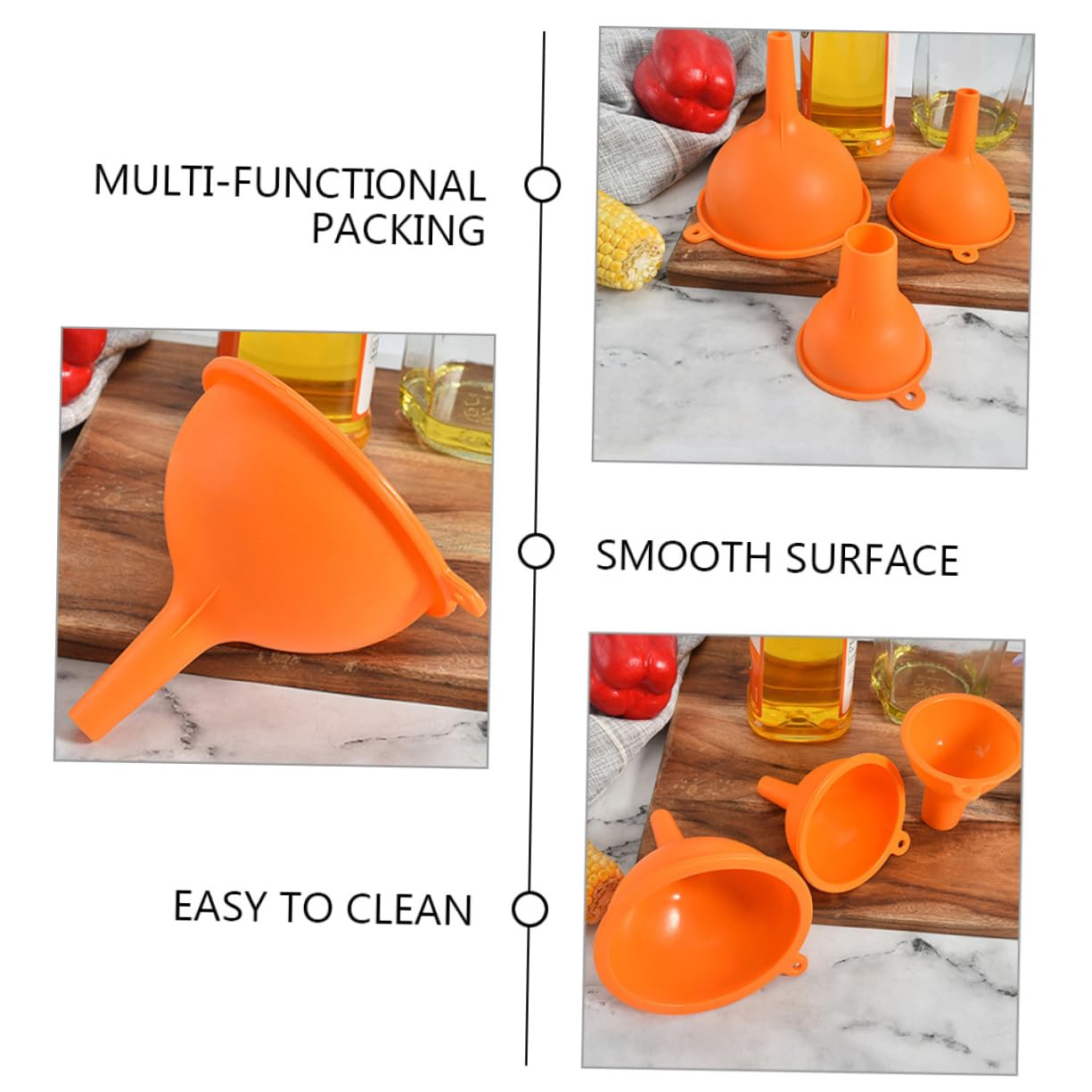 Cabilock 3Pcs Funnel Set for Kitchen Use 1