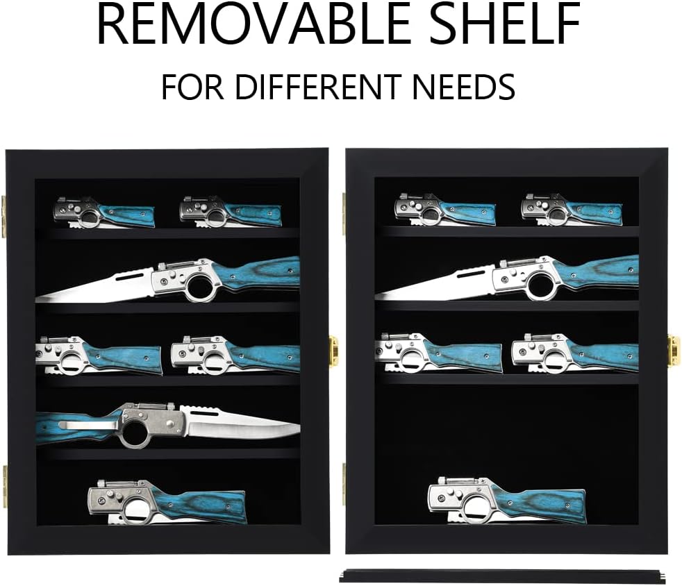 Professional Display Case for Pocket Knives Anti-UV Protection Easy to Move