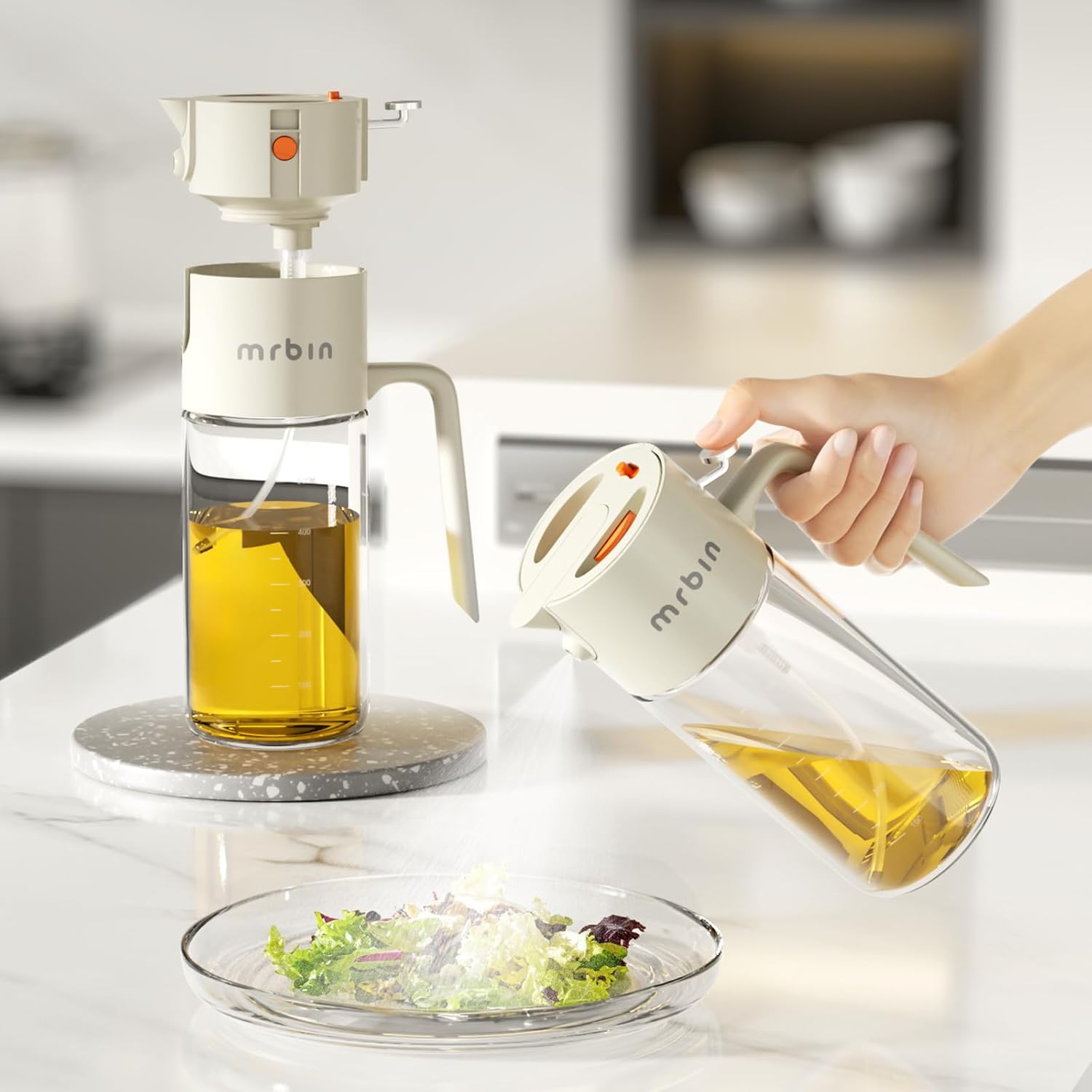 Efficient 2-in-1 Oil Dispenser for Kitchen Convenience
