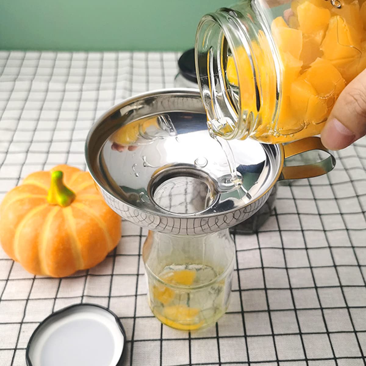CADAVO Stainless Steel Canning Funnel - Wide Mouth for Mason Jars