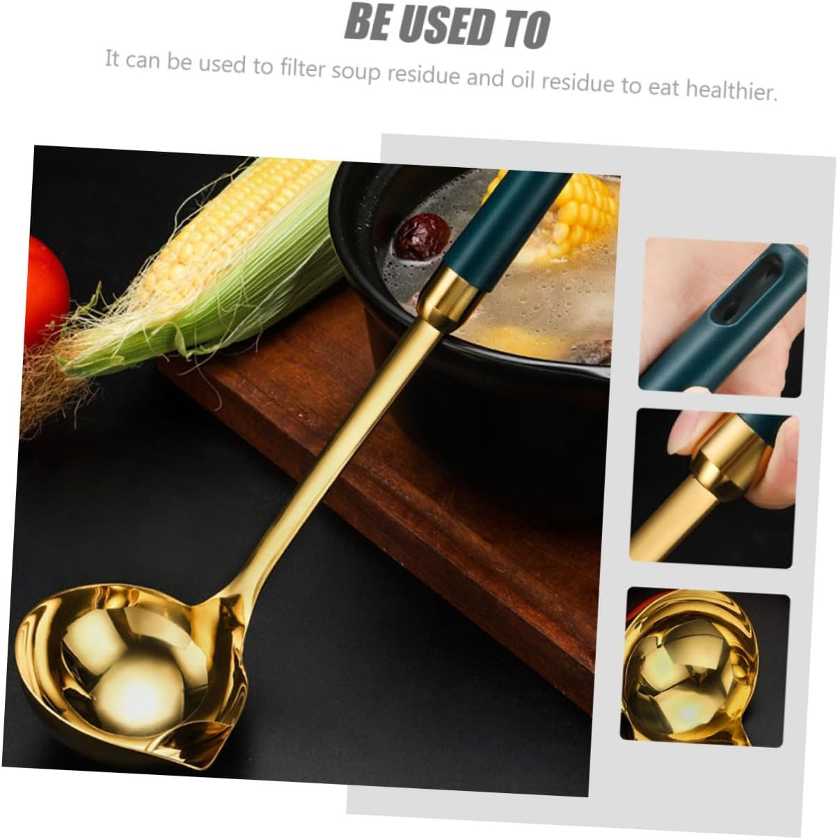 BESPORTBLE 1pc Stainless Steel Soup Ladle Fat Separator