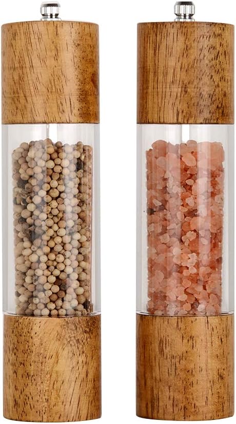 Premium Acrylic Salt Pepper Grinder Set
