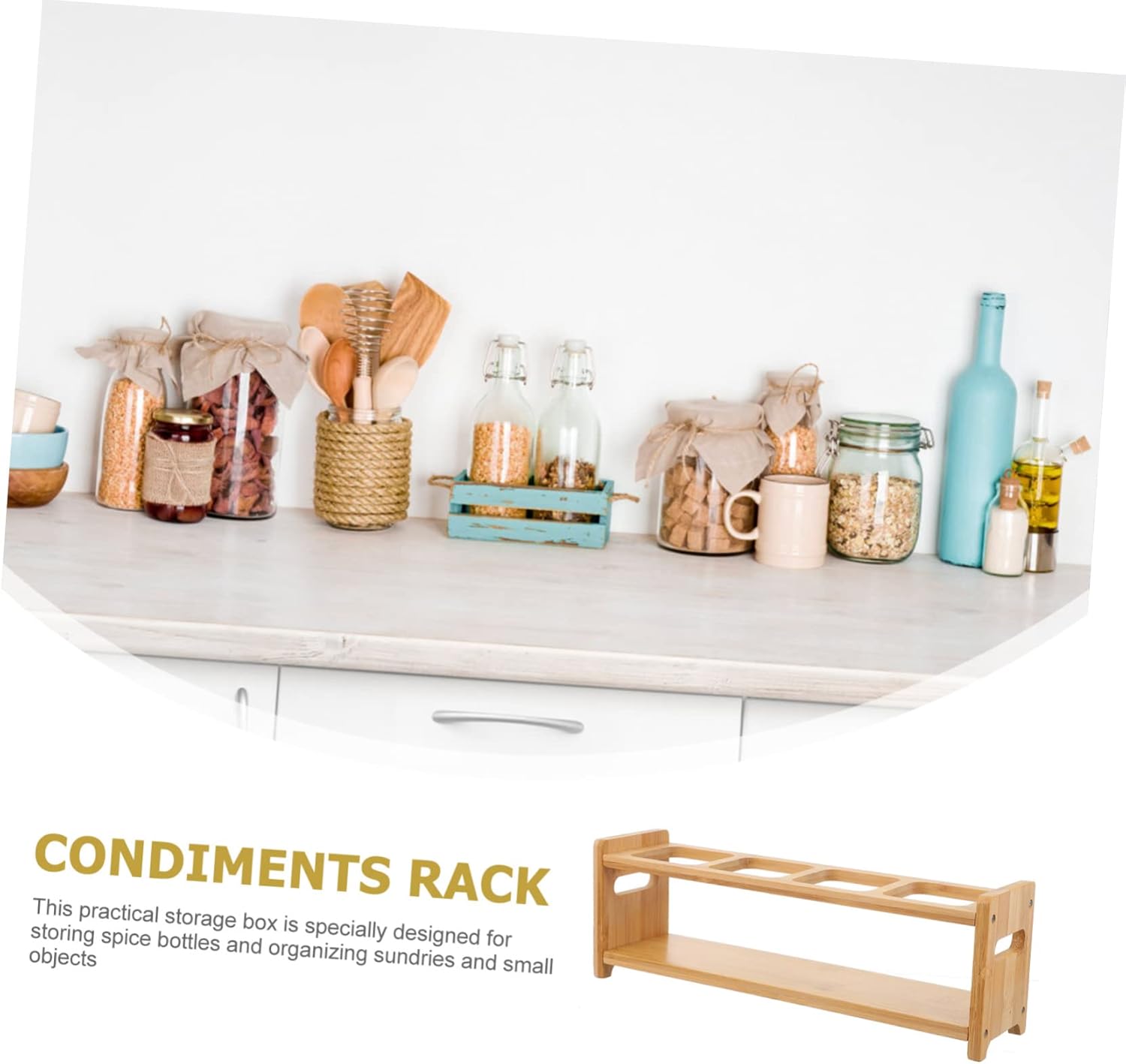 FELTECHELECTR Durable 500ml Condiment Holder No Burrs Kitchen Organizer