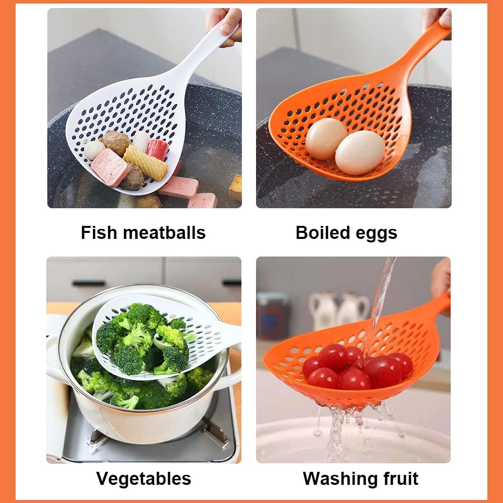 High-Quality 2-Piece Strainer Scoop for Kitchen Heat-Resistant Durable