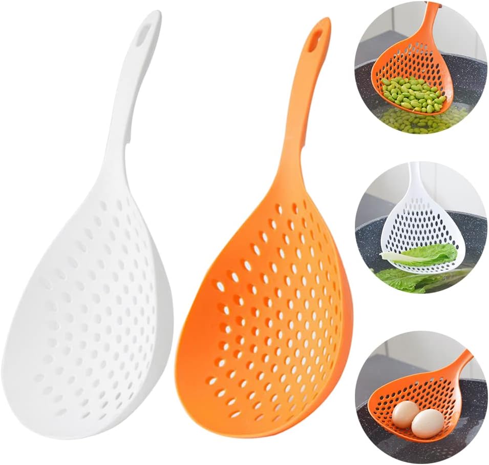 High-Quality 2-Piece Strainer Scoop for Kitchen Heat-Resistant Durable