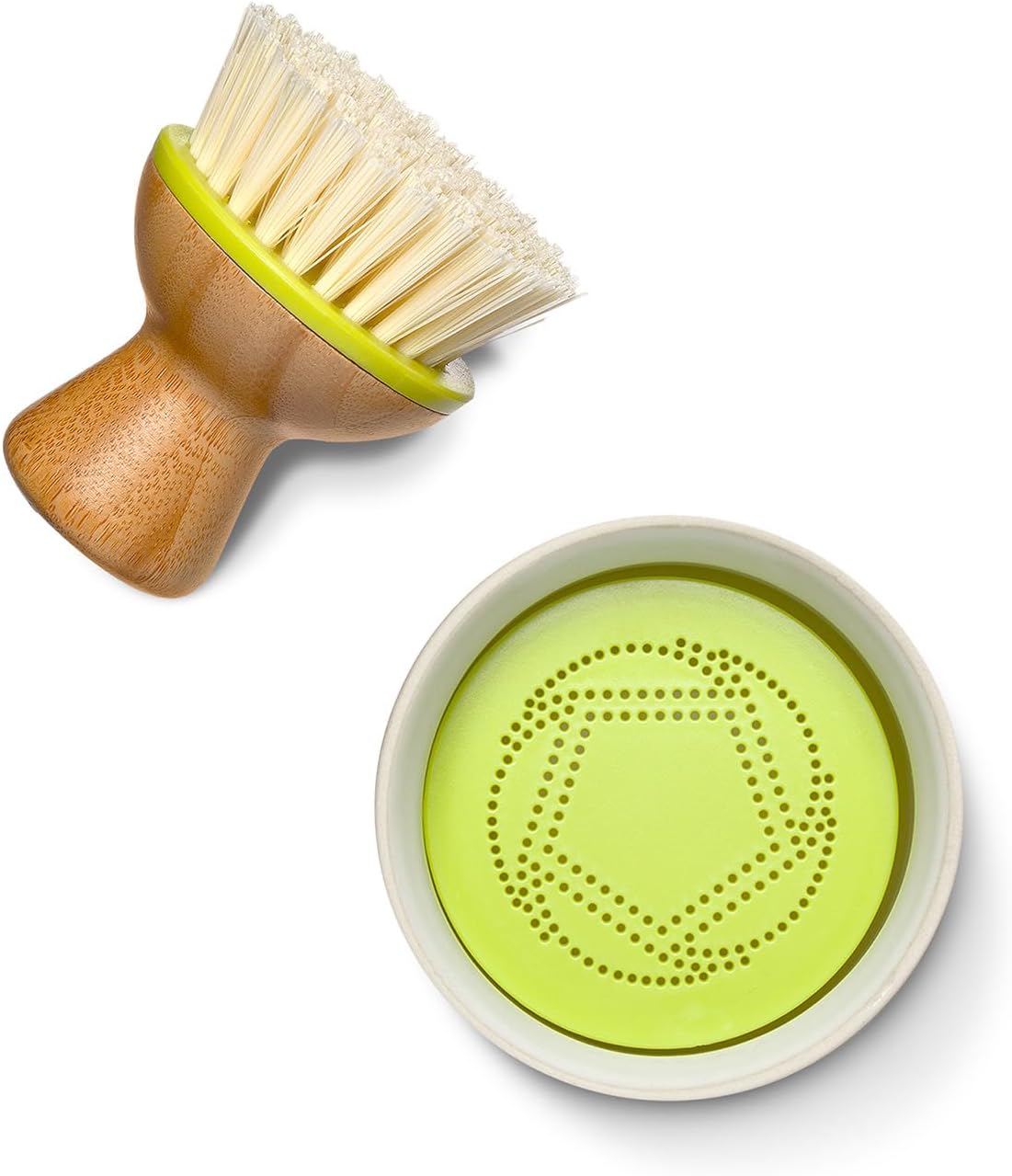Full Circle Bamboo Dish Brush Ergonomic Design