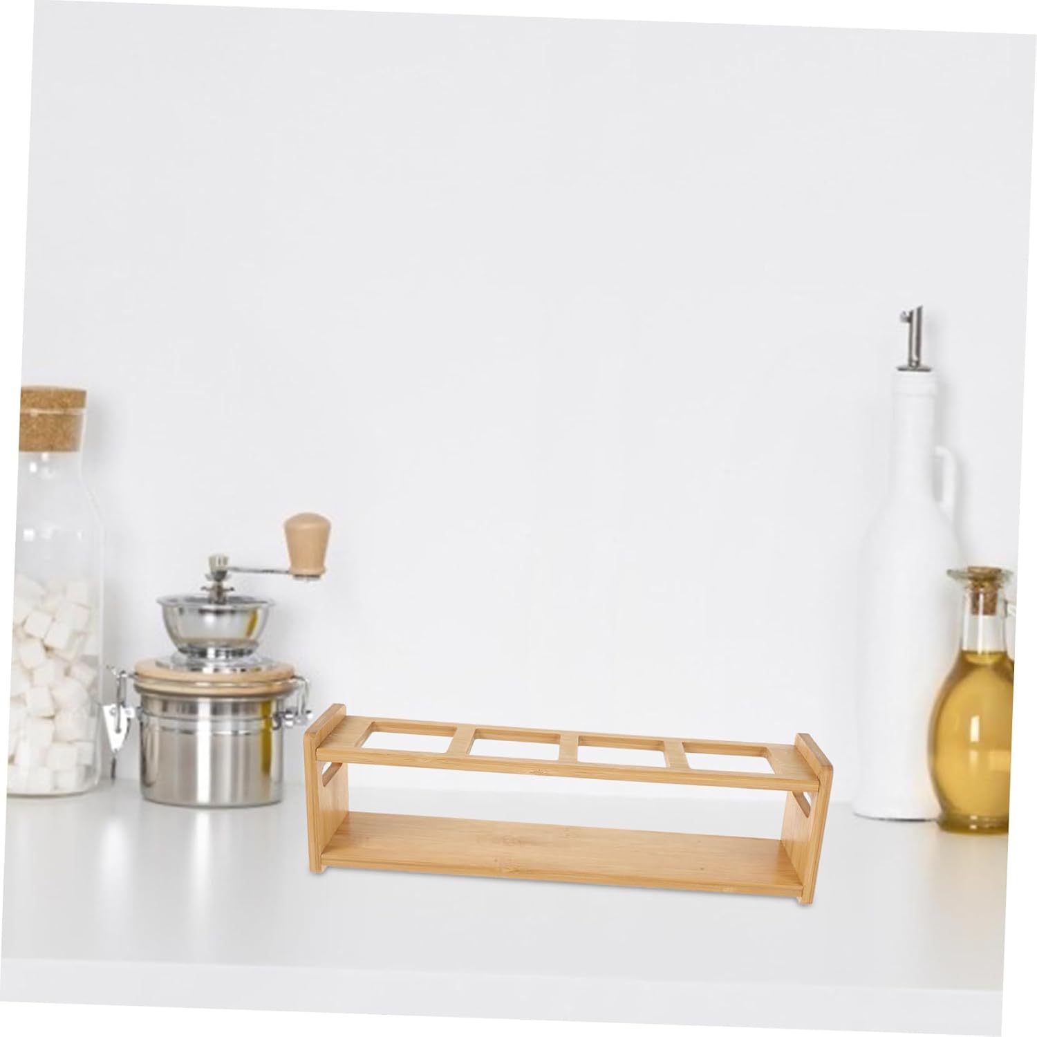 Wooden Seasoning Bottle Storage Rack