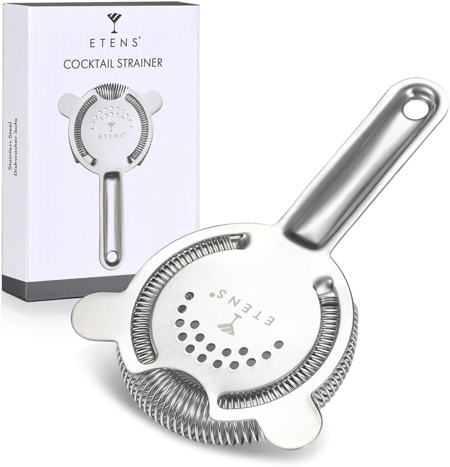 Stainless Steel Cocktail Strainer Silver Reusable Bar Tool for Drinks