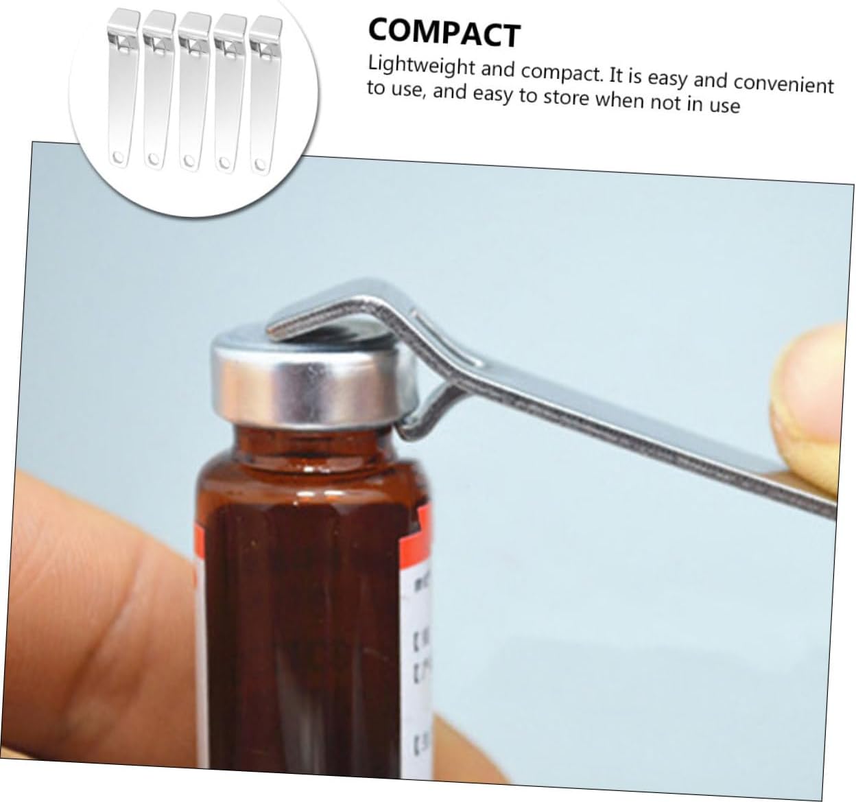 5pcs Stainless Steel Nurse Vial Opener Set