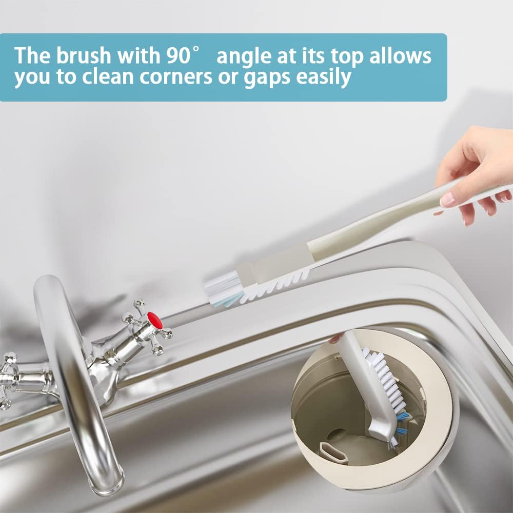6 PCS Cleaning Brush Set for Kitchen and Bathroom with Sky Blue
