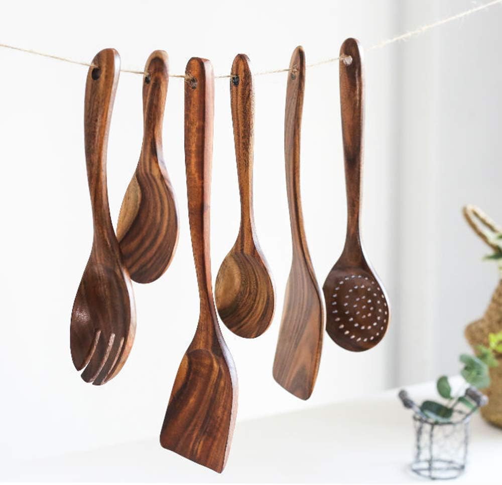 Natural Teak Kitchen Utensils