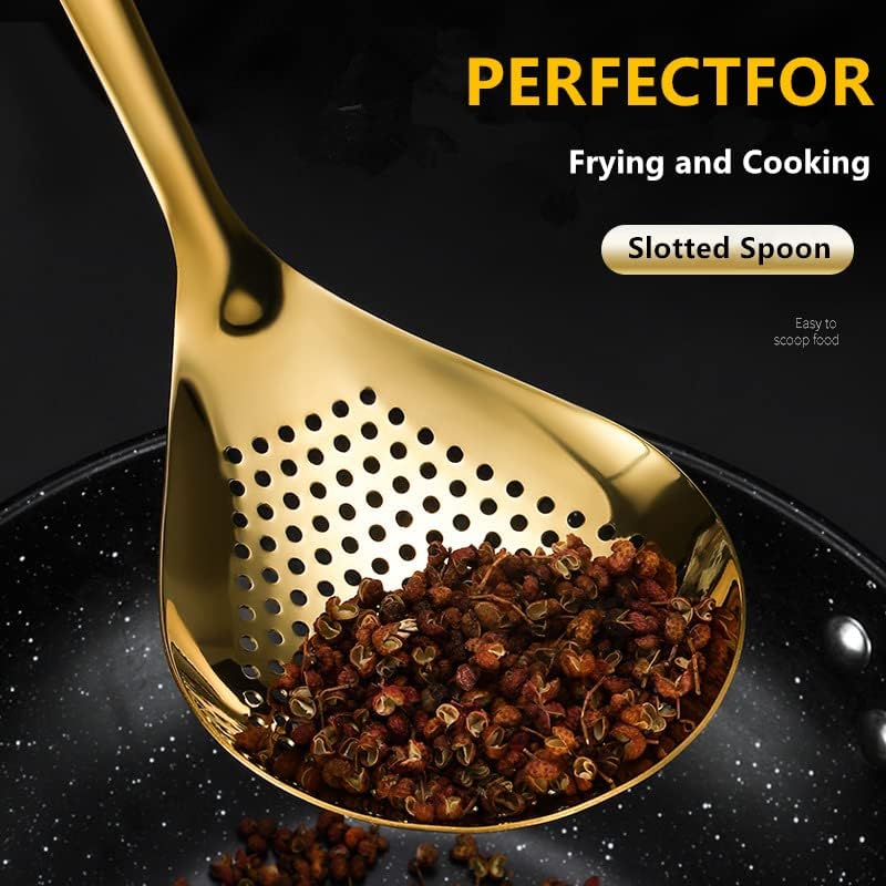 Stainless Steel Skimmer Spoon Comfort Handle Hanging Holes