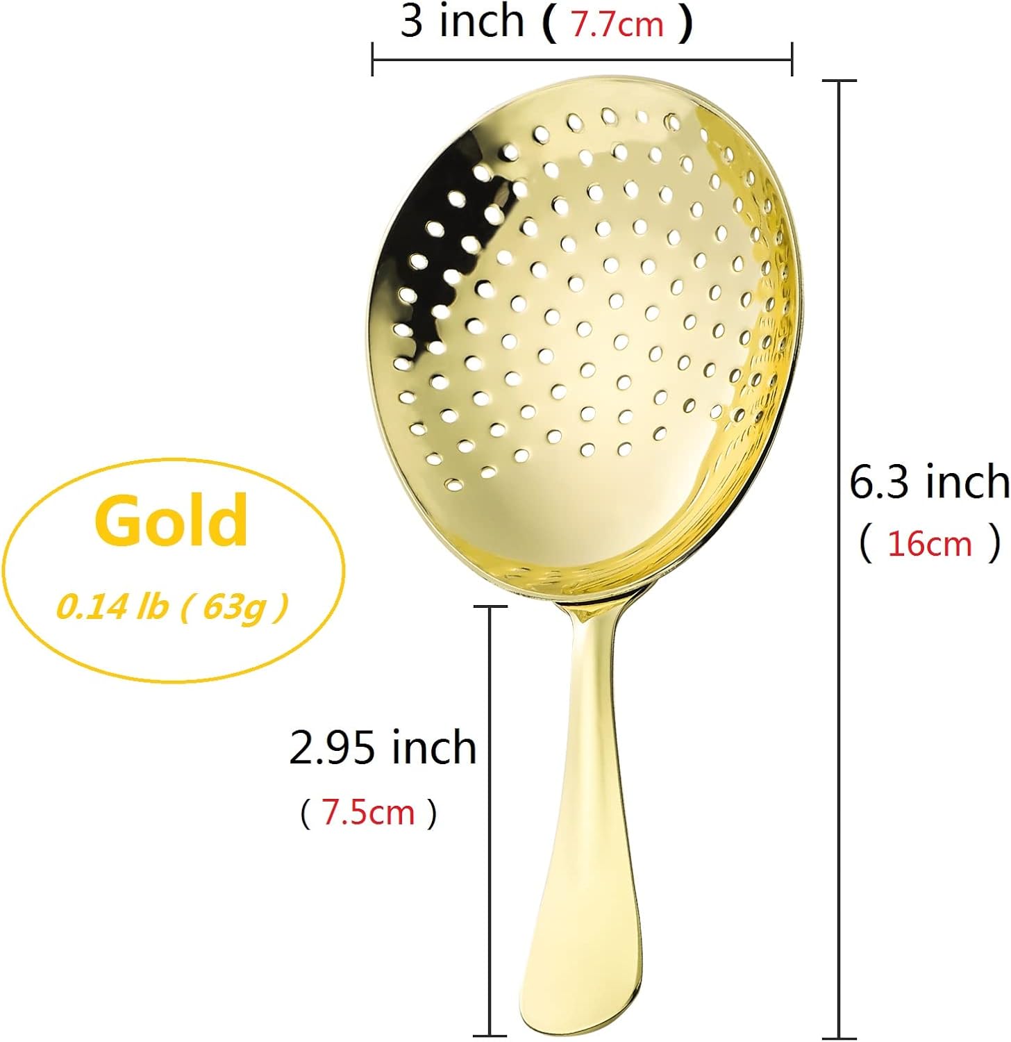 Stainless Steel Cocktail Strainer Durable Ergonomic
