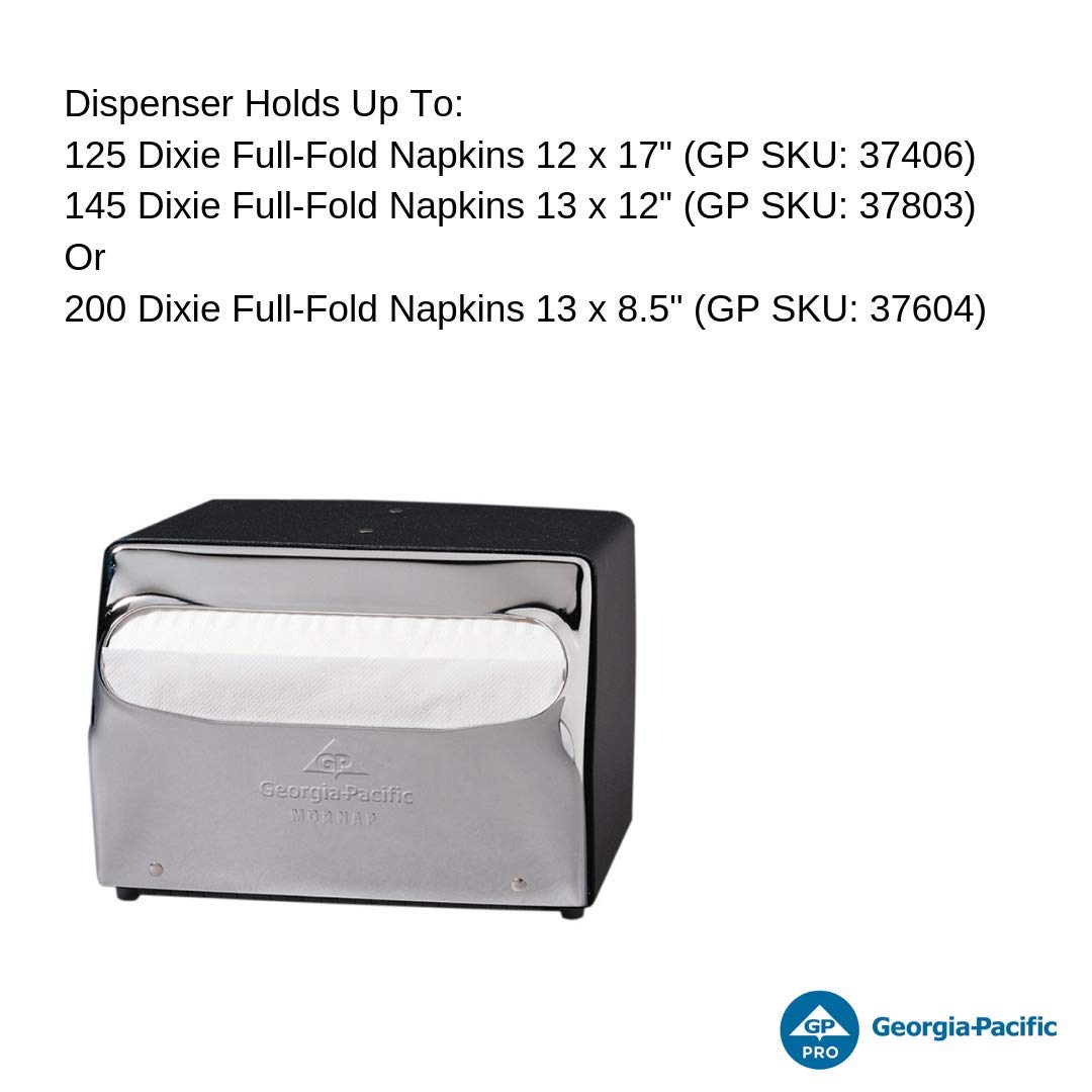 Durable and Stylish Full-Fold Napkin Dispenser by Georgia-Pacific Chrome Finish