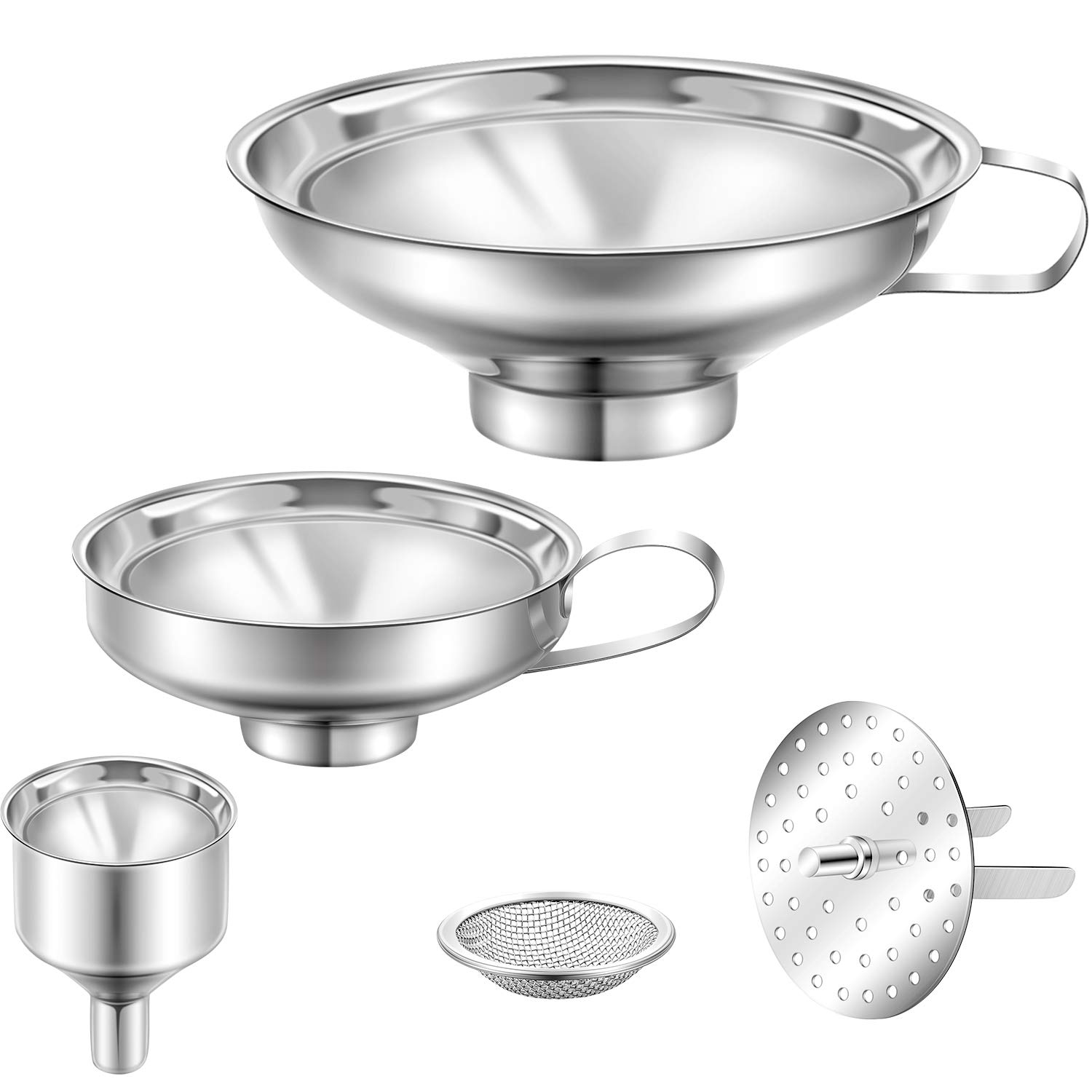 Stainless Steel Funnels Set Perfect for Canning and Kitchen Tasks