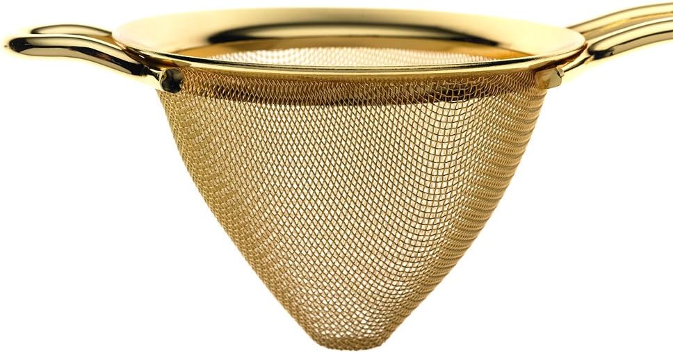 The Perfect Gold-Trimmed Cocktail Strainer