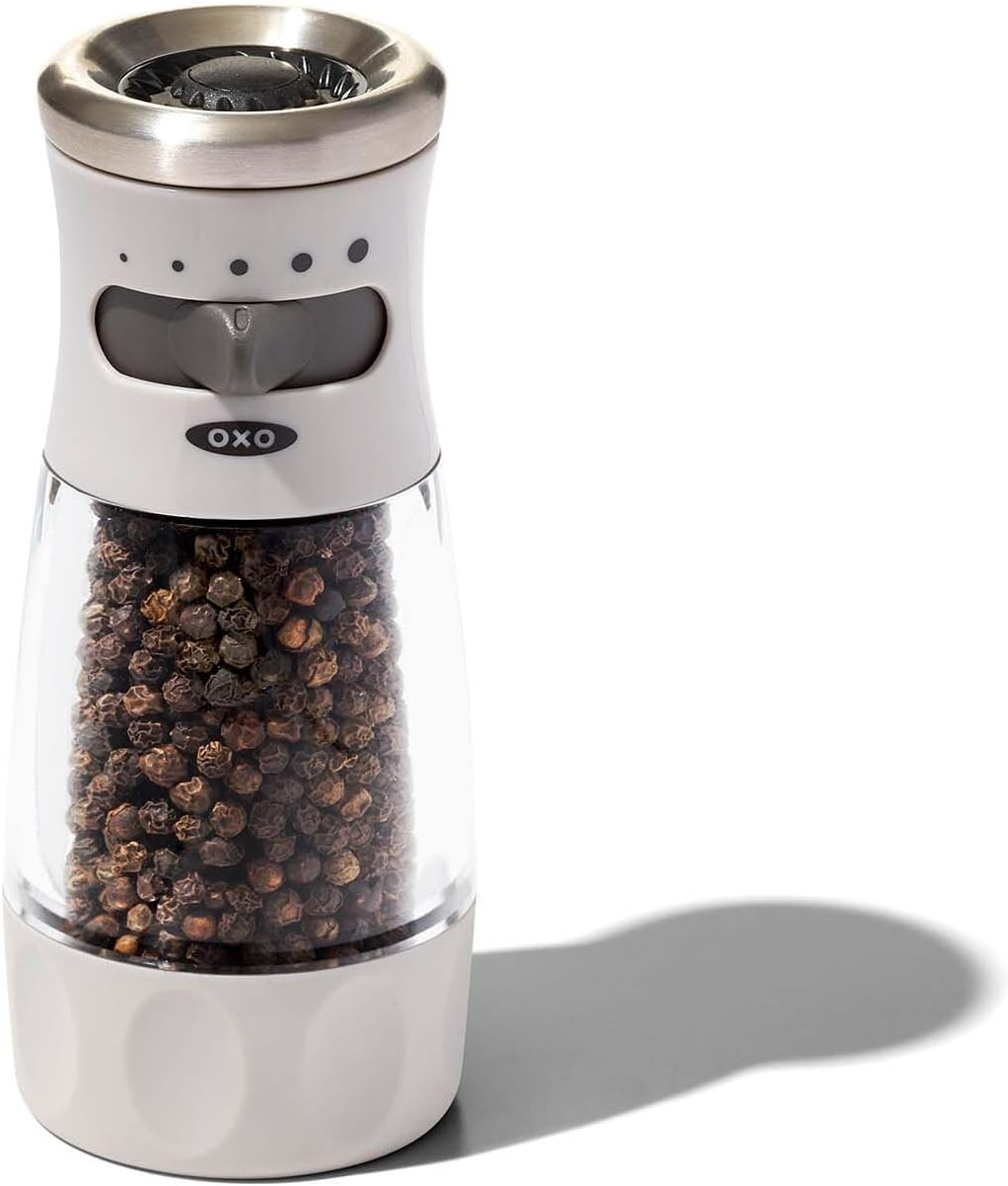 OXO Good Grips Contoured Pepper Grinder mess-free easy to use