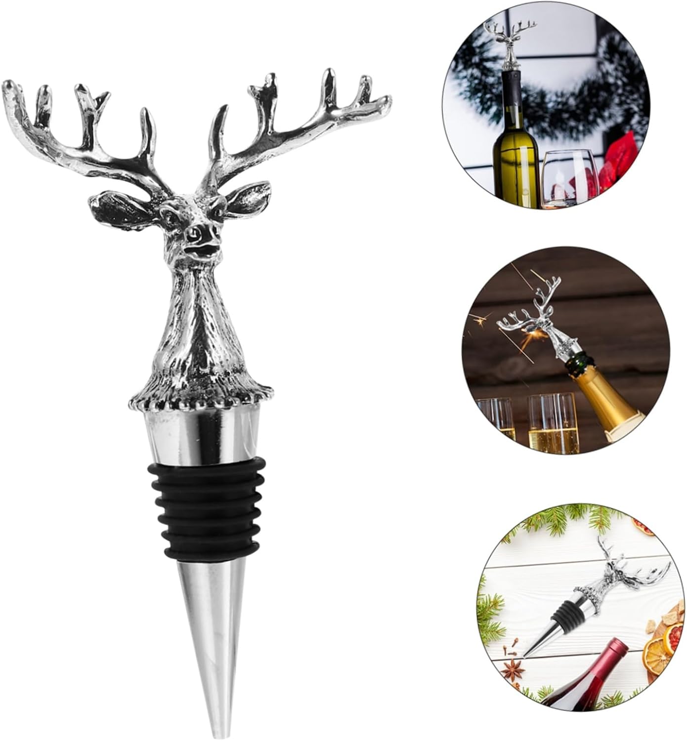 Elegant Deer Head Wine Bottle Stopper