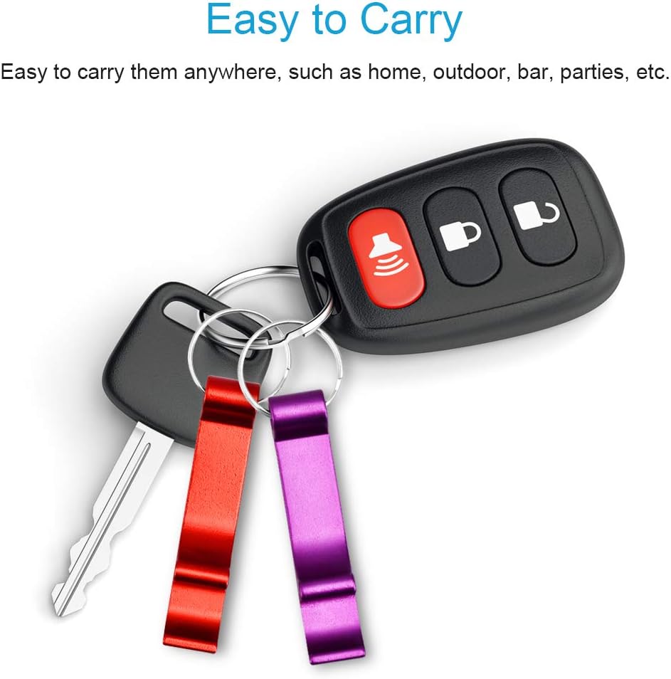 Mcyye 6PCS Colorful Beer Bottle Openers with Keychain