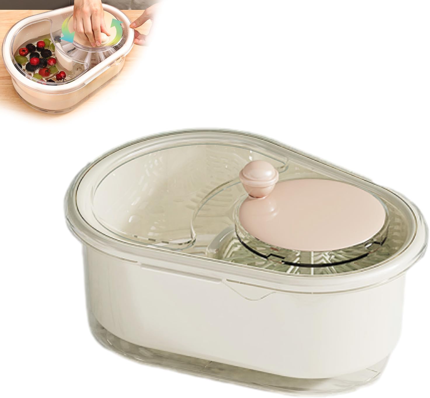 OOGKA Fruit Cleaner Spinner - Effortlessly Clean Fruits in Seconds