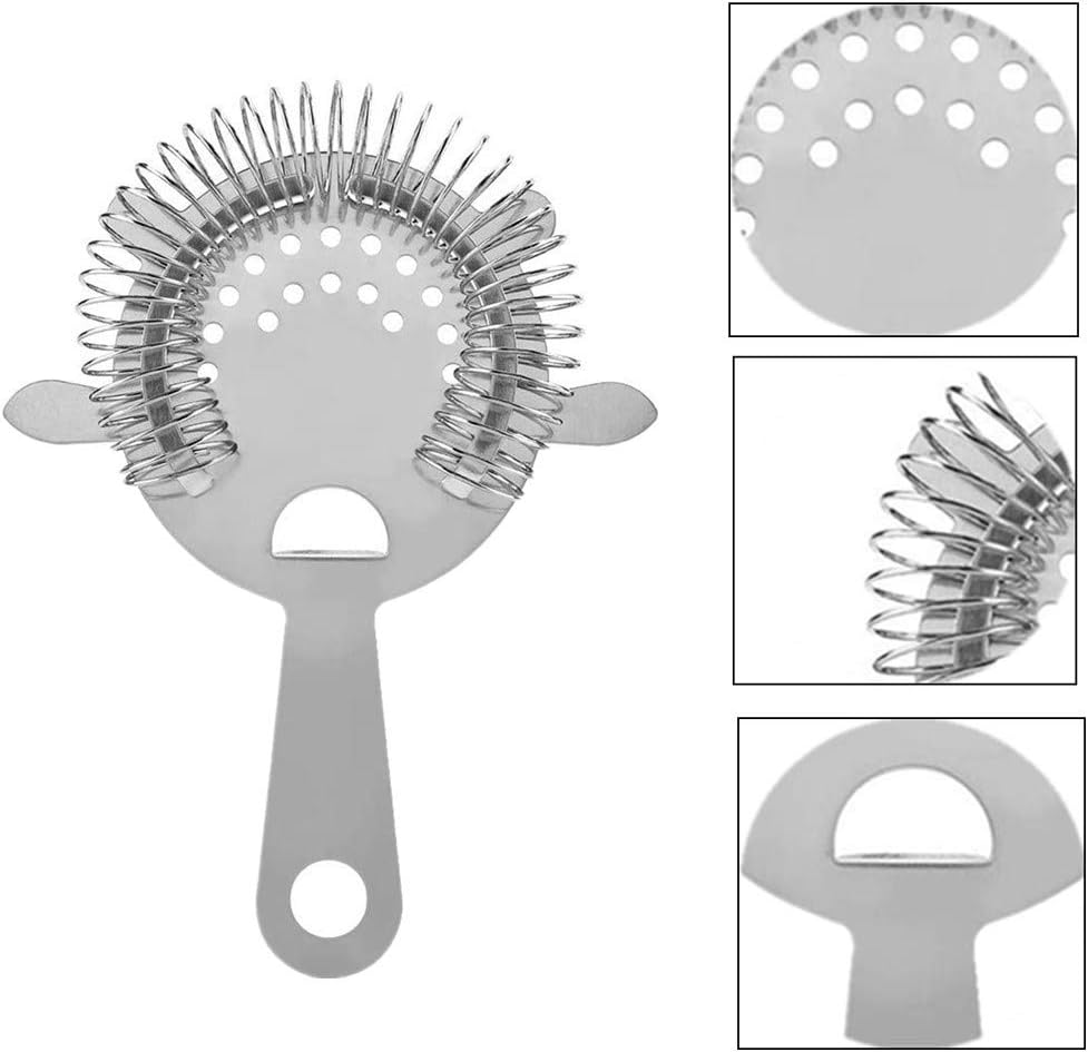 2 Pack Stainless Steel Cocktail Strainer