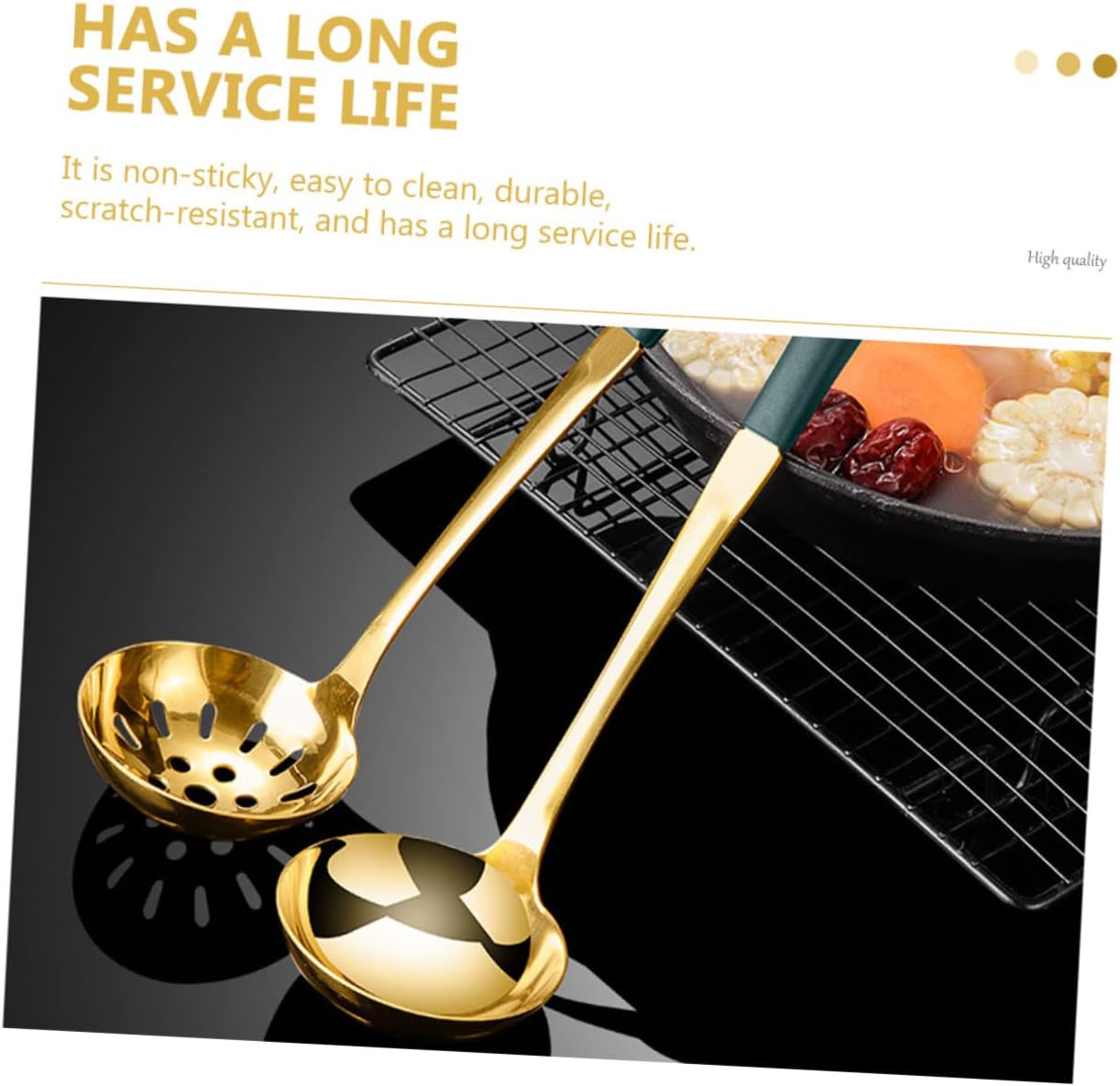 2-Piece Stainless Steel Hot Pot Spoon Colander