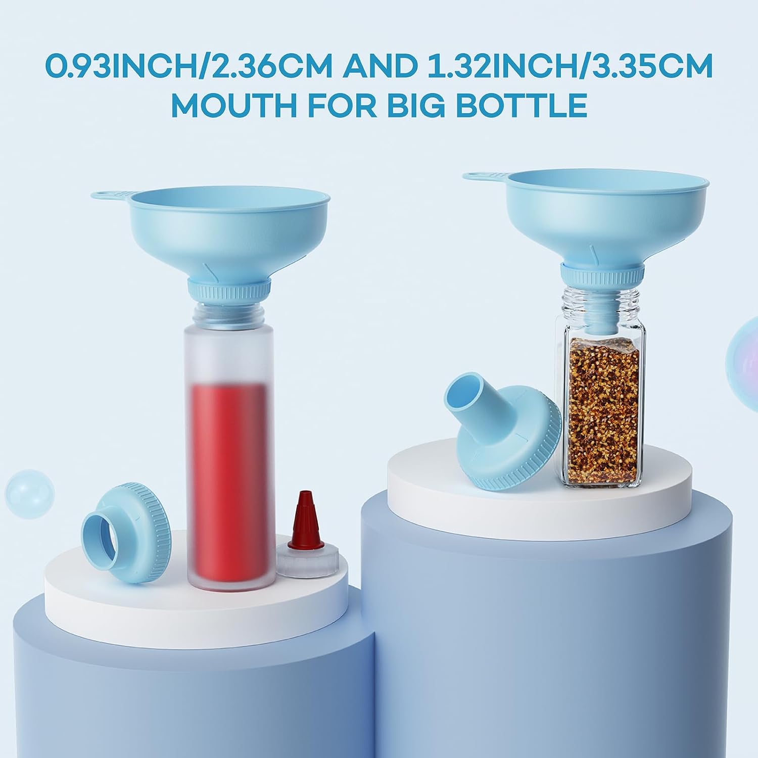 Wide Mouth Versatile Funnel Set for Kitchen Use