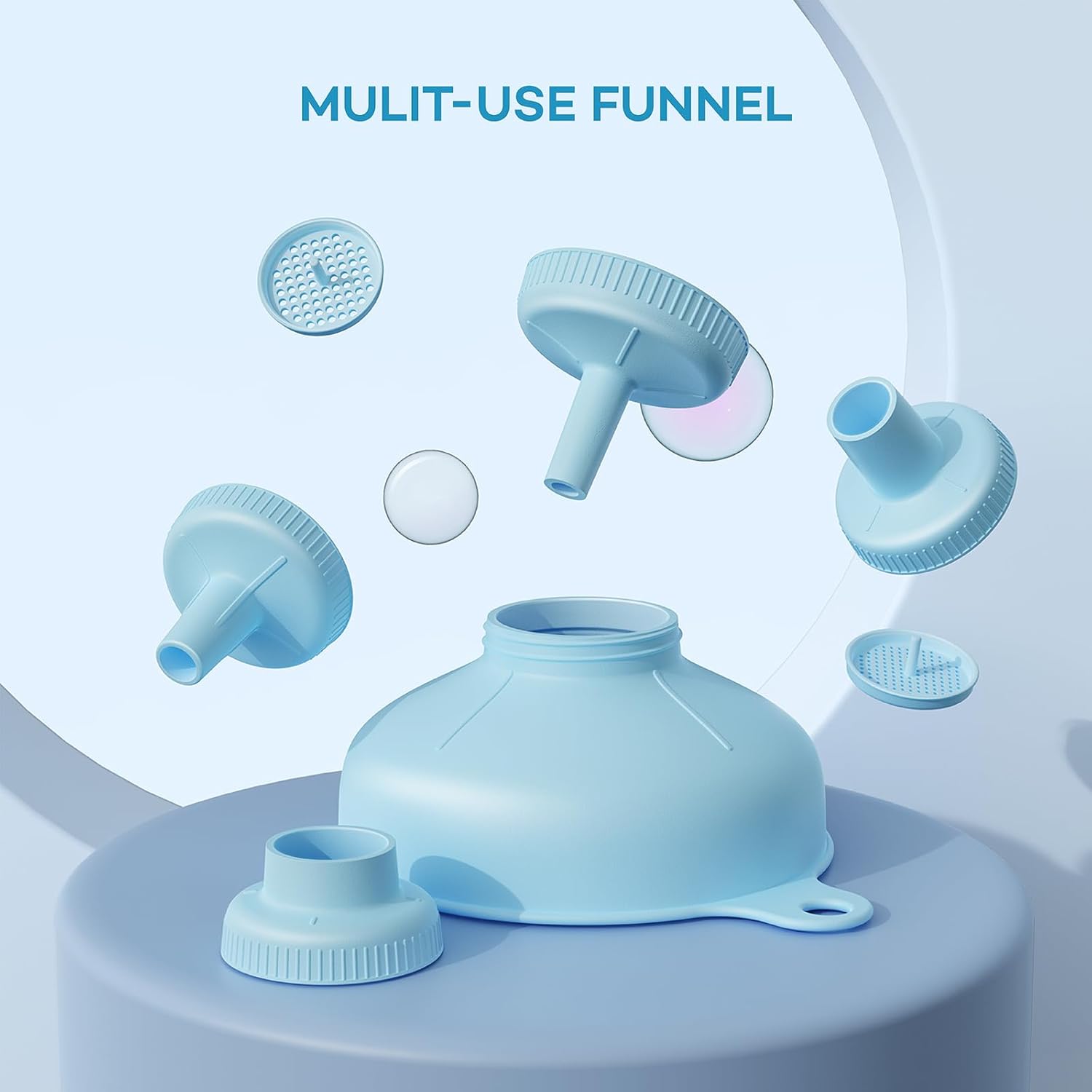 Wide Mouth Versatile Funnel Set for Kitchen Use