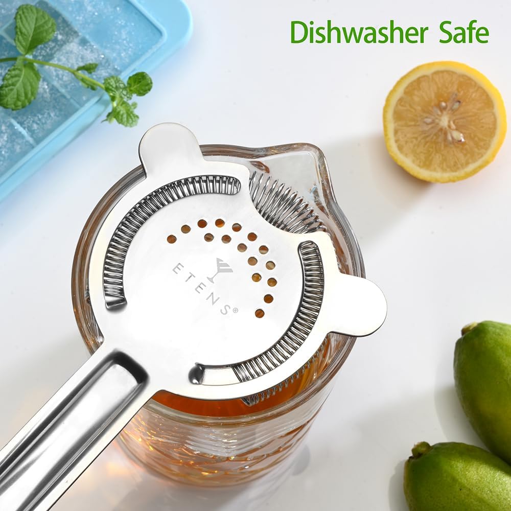 Stainless Steel Cocktail Strainer Silver Reusable Bar Tool for Drinks