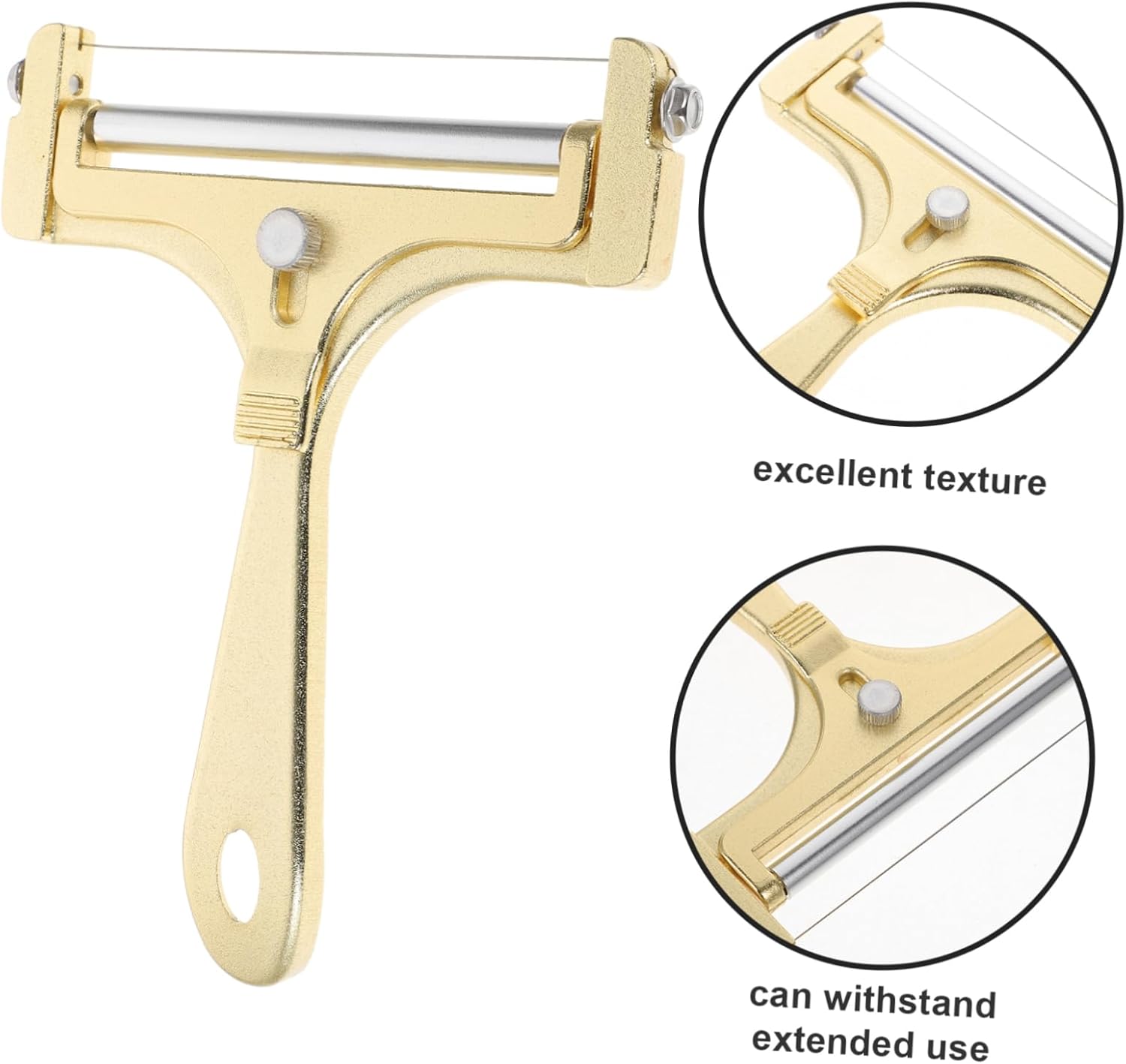 Golden Aluminum Alloy Cheese Slicer for Cream Cheese Butter