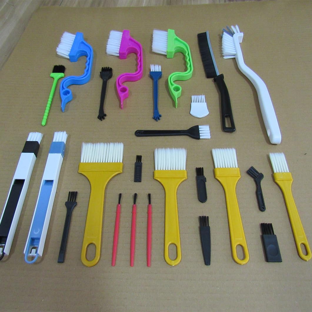 26-Piece Compact Cleaning brushes set for Small Spaces