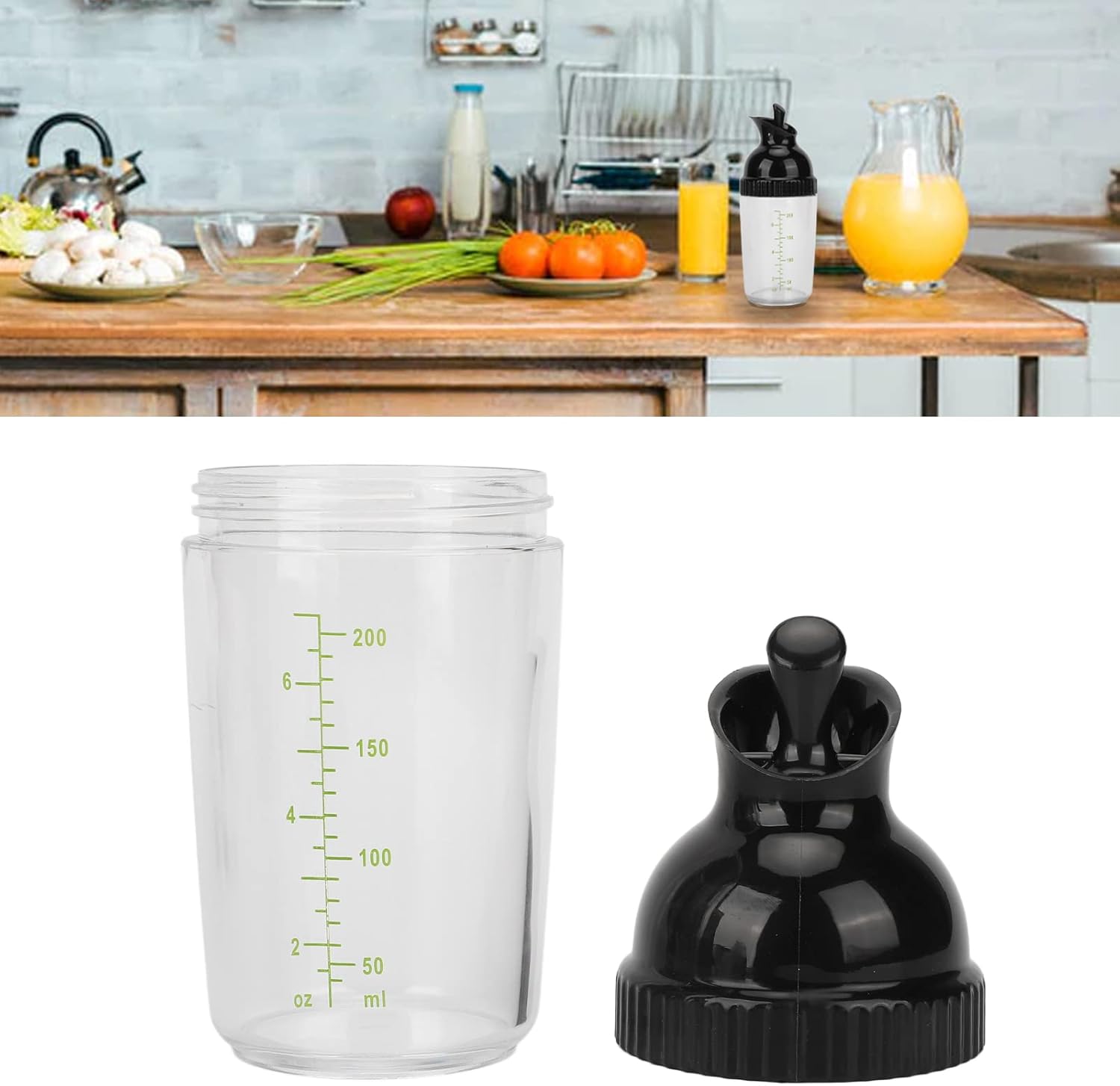 FLEXMAN Salad Dressing Shaker 200ml Black 1