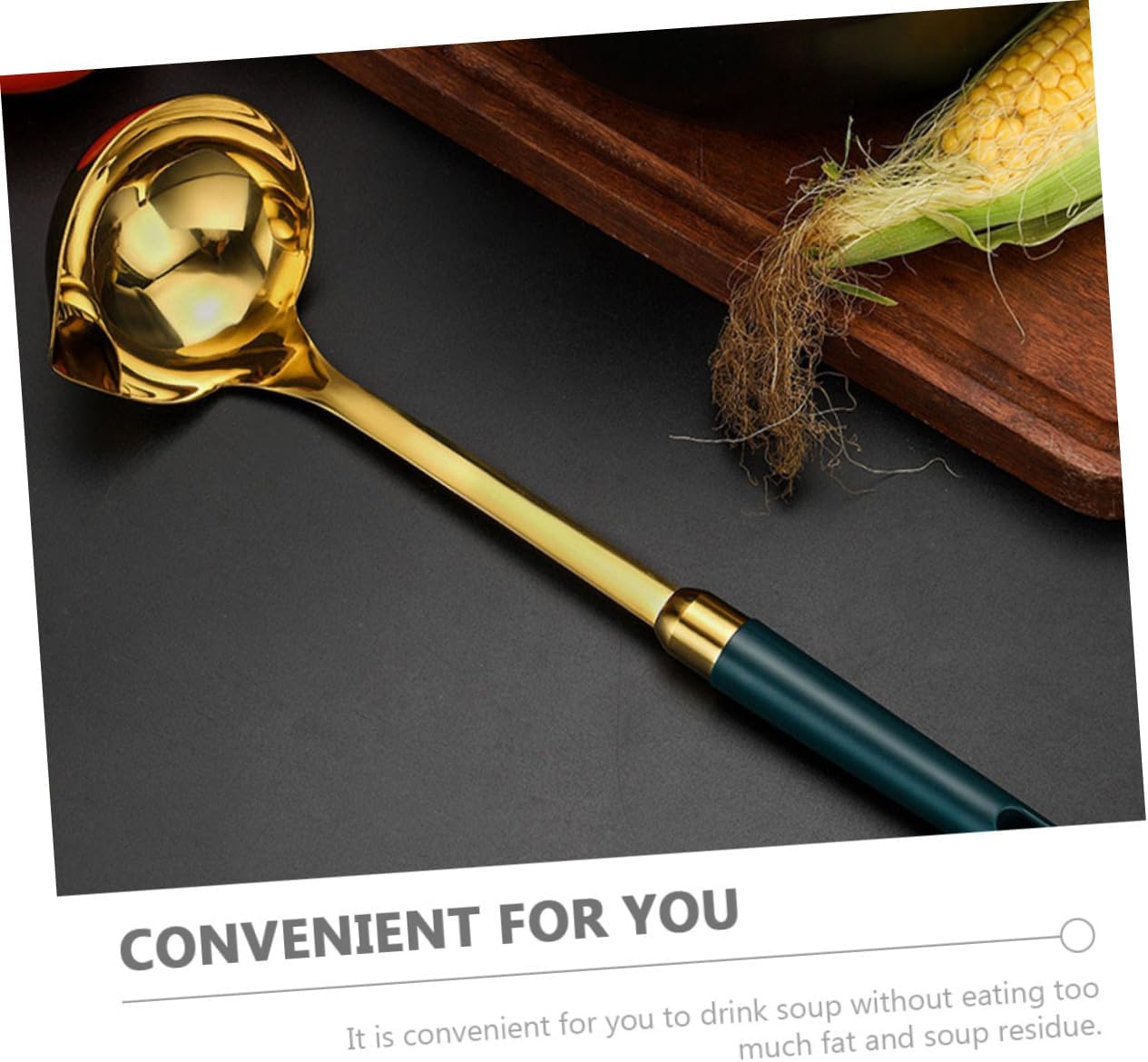BESPORTBLE 1pc Stainless Steel Soup Ladle Fat Separator