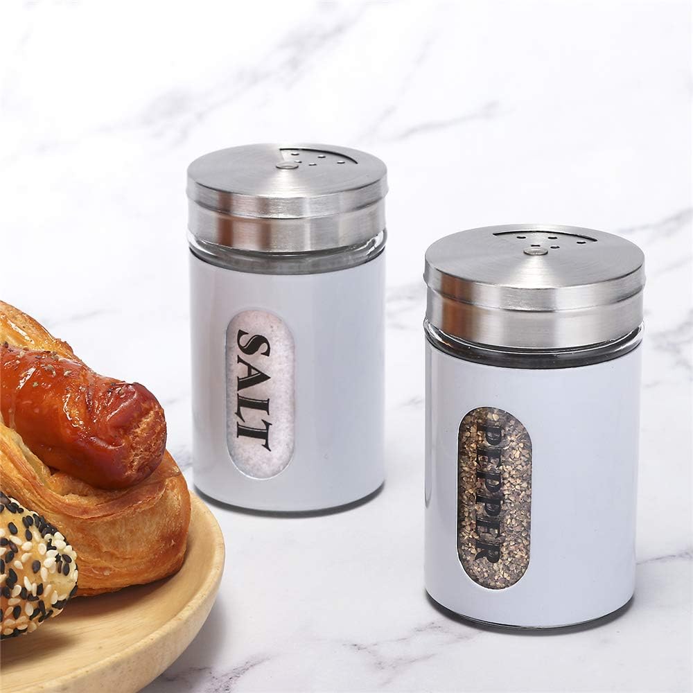 Premium Salt Pepper Shakers Set White
