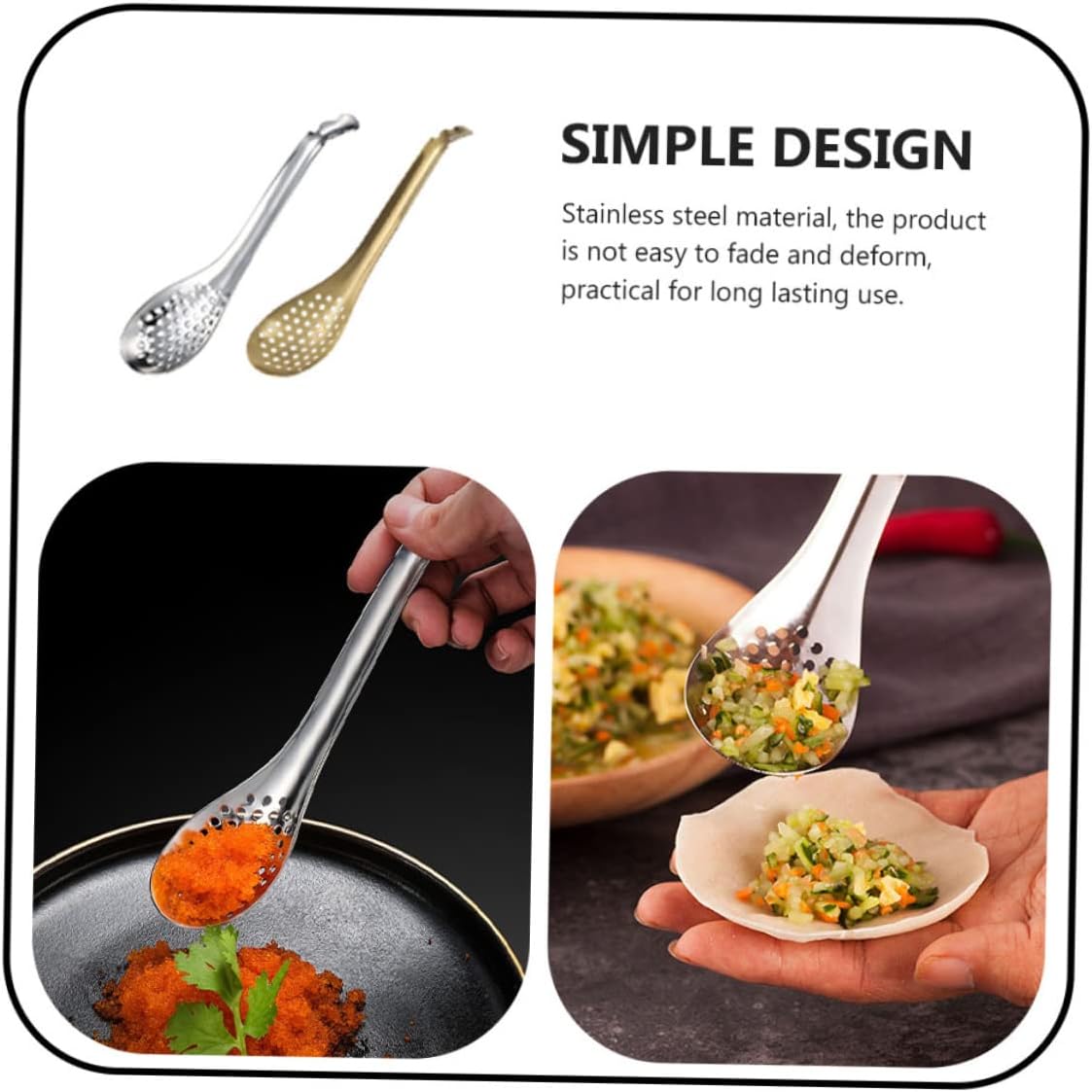 Stainless Steel Colander Scoop for Kitchen Pro
