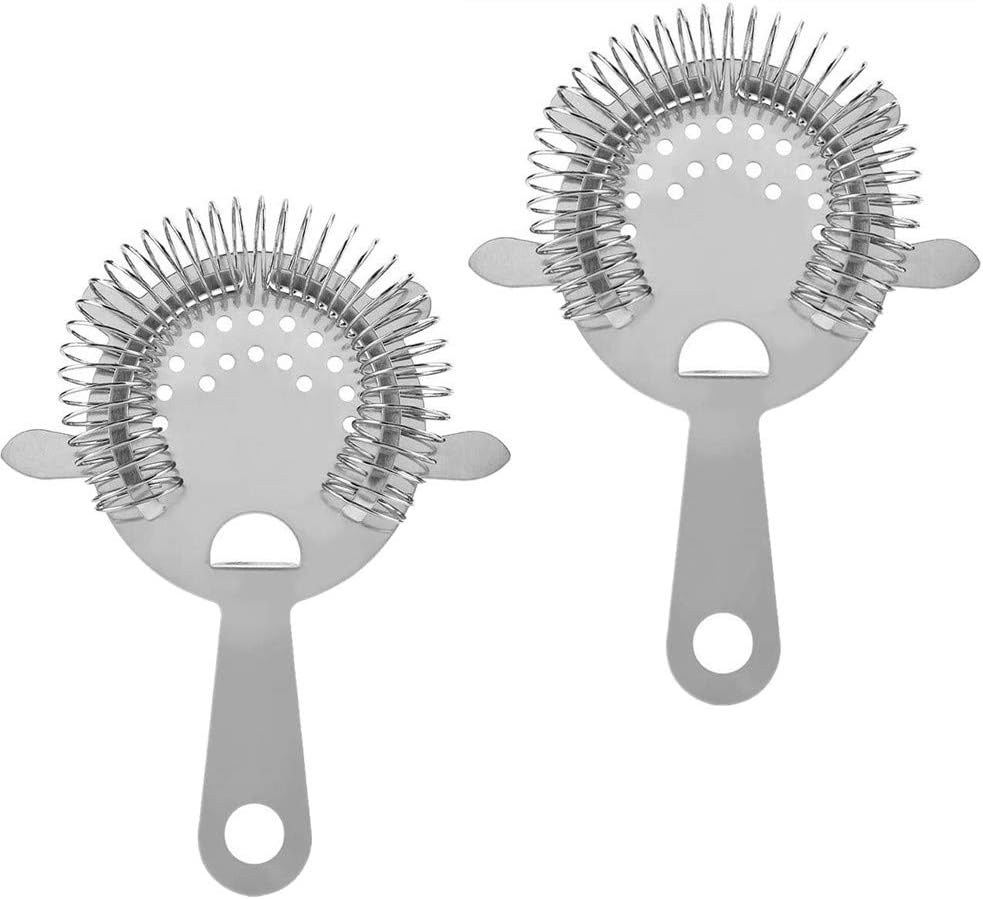 2 Pack Stainless Steel Cocktail Strainer