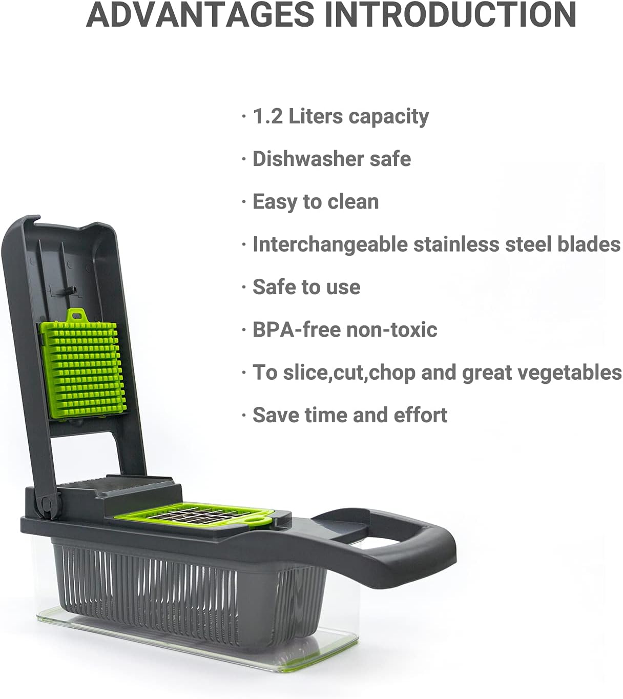 KAUKKO 9 in 1 incrementsal Vegetable Chopper with Food Container Set