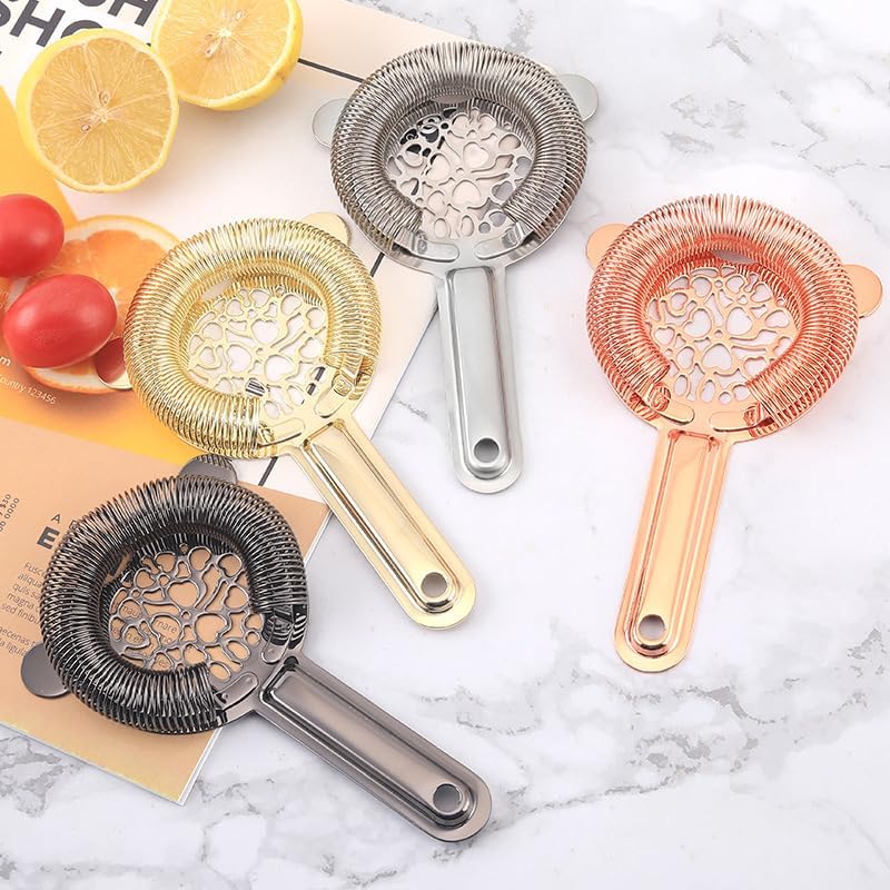 Cocktail Strainer Stainless Steel Luxury Gold