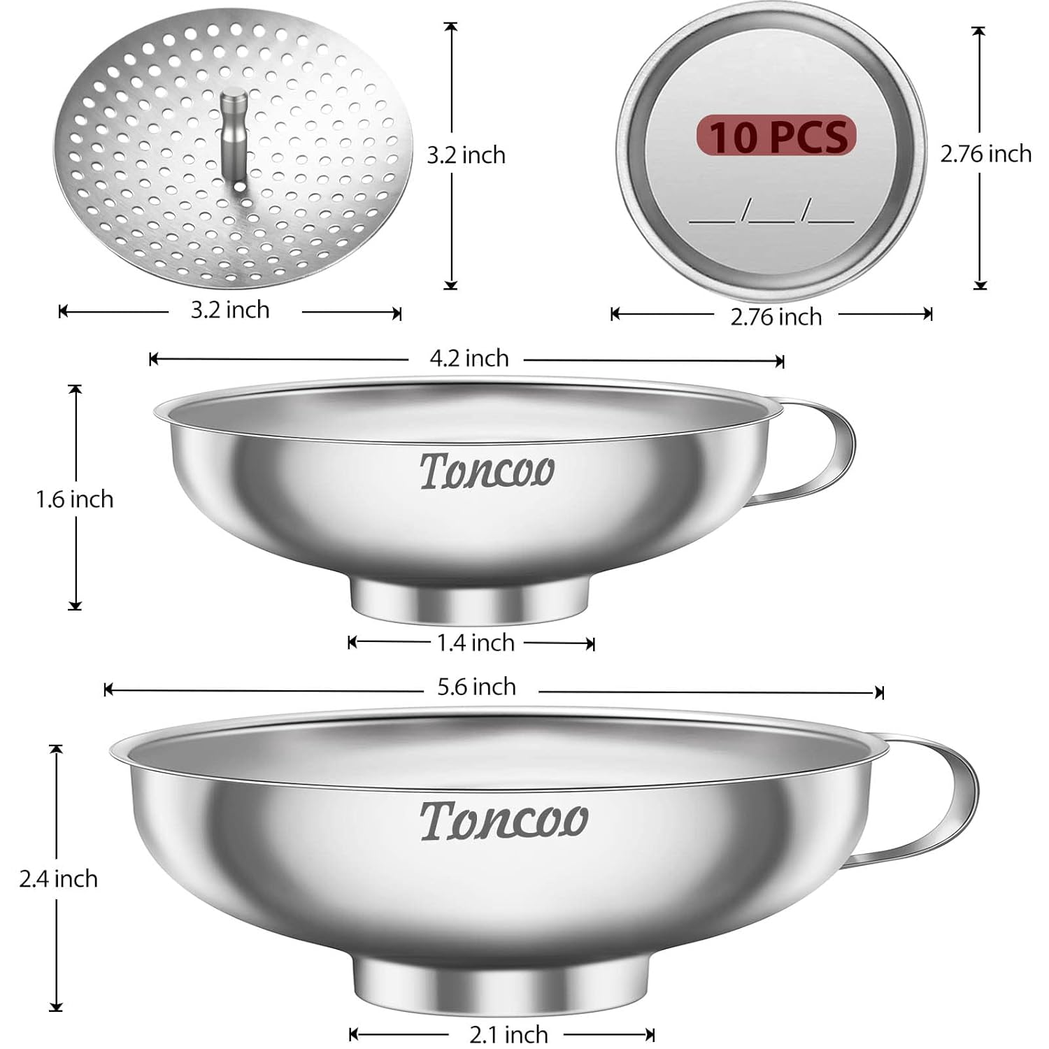 Canning Funnel Set for Mason Jars