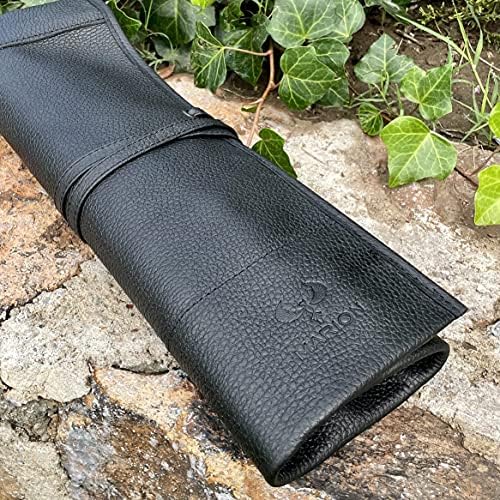 Premium Calf Leather Chefs Knife Storage Roll Bag