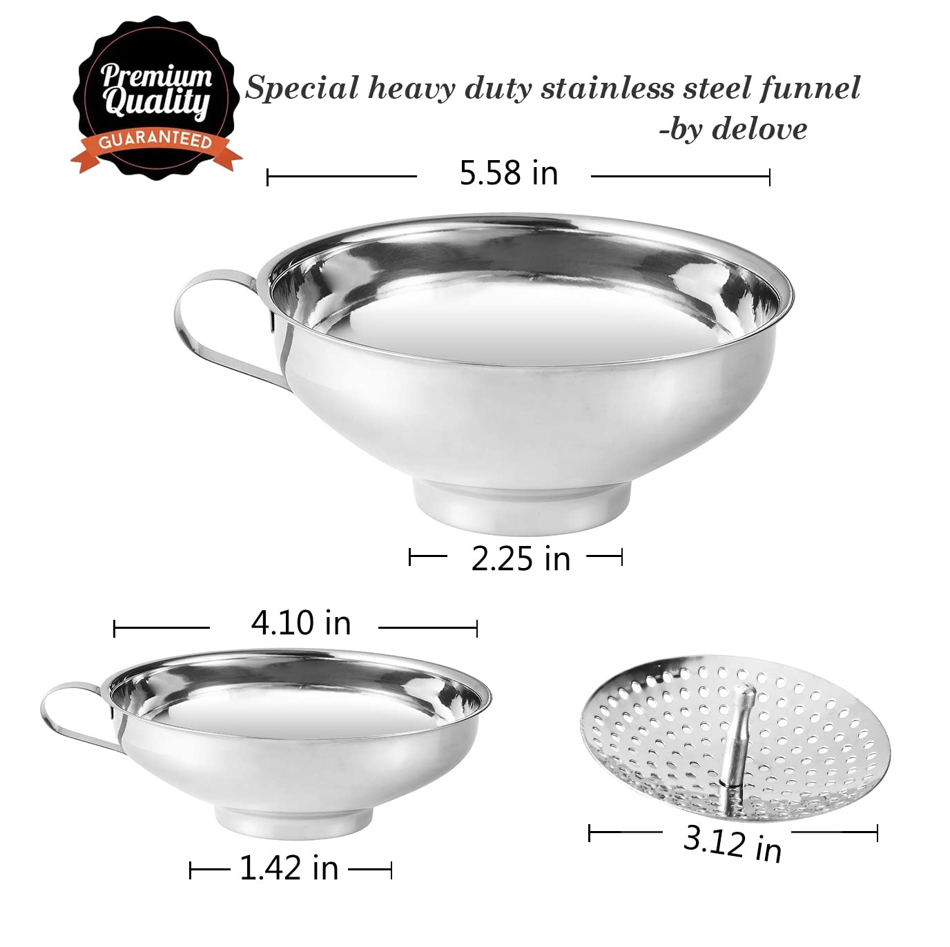 Delove Canning Set with Strainer for Mason Jars