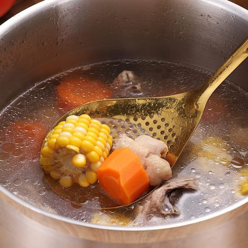 Stainless Steel Skimmer Spoon Comfort Handle Hanging Holes