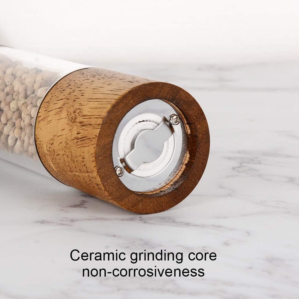 Premium Acrylic Salt Pepper Grinder Set