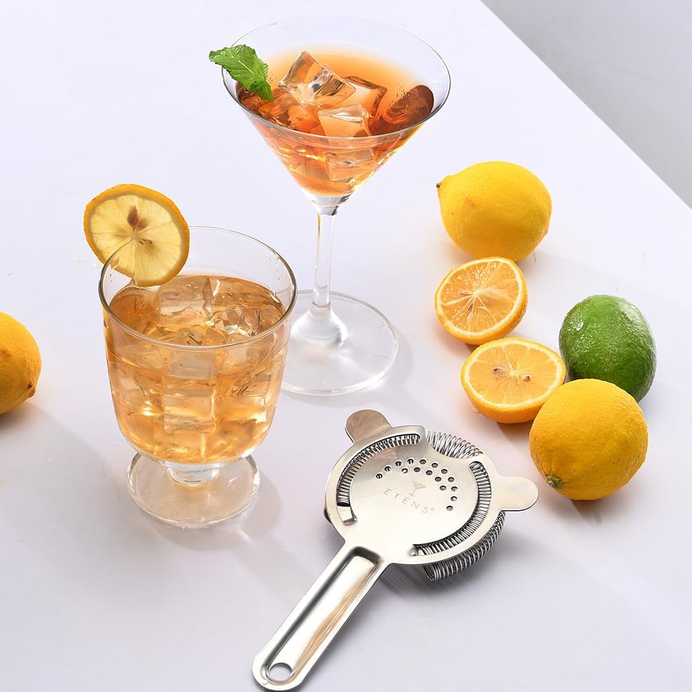 Stainless Steel Cocktail Strainer Silver Reusable Bar Tool for Drinks
