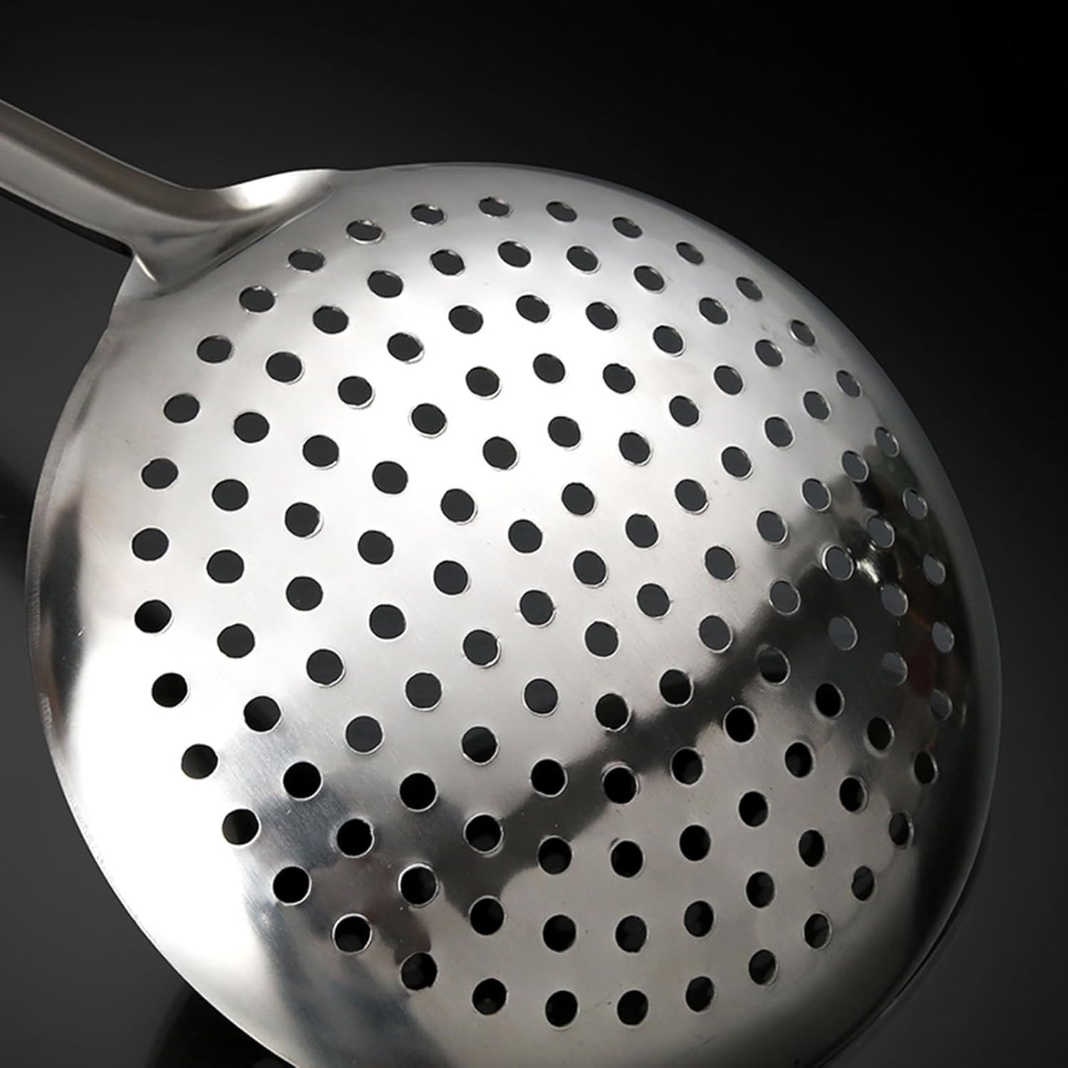 Premium Stainless Steel Strainer Long Handle Durable Kitchen Tool for Nonstick Cookware