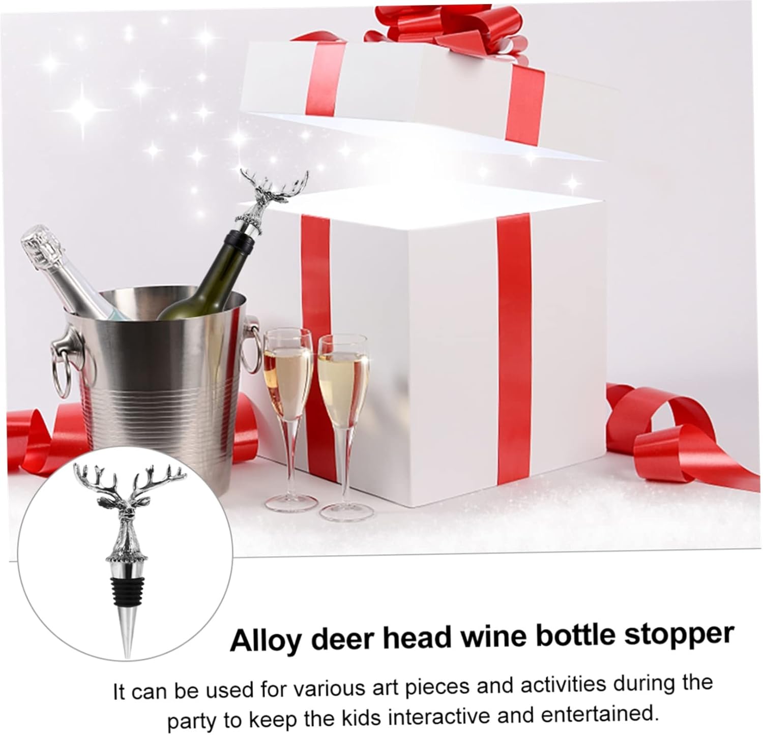 Elegant Deer Head Wine Bottle Stopper