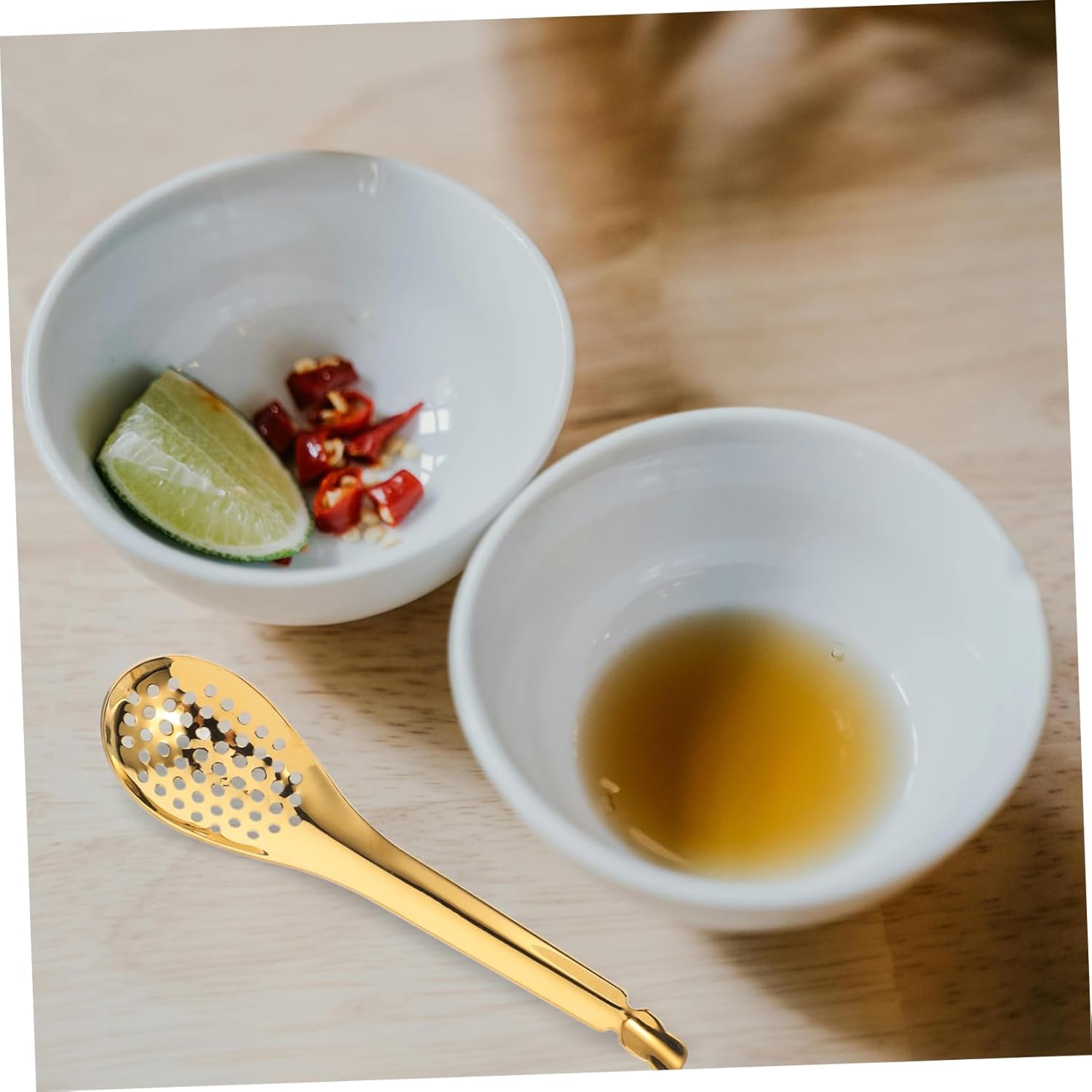 BrightFUFU x2 Caviar Slotted Serving Spoons